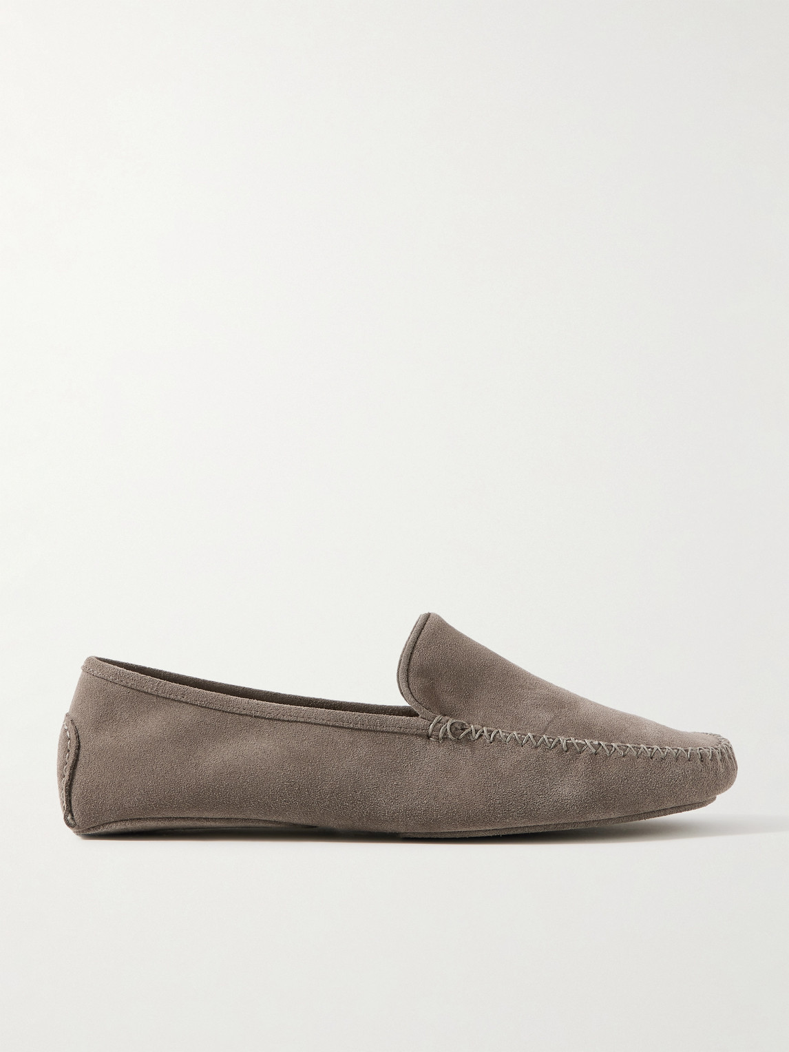 Thom Sweeney Cashmere-Lined Suede Slippers UK 8