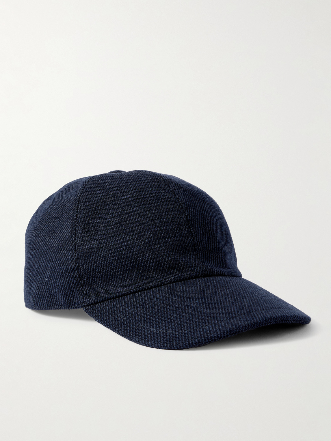 Thom Sweeney Wool And Cashmere-blend Twill Baseball Cap In Blue
