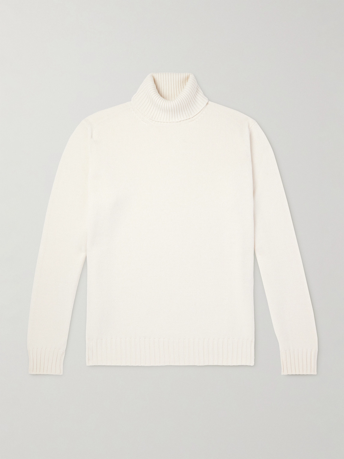 Thom Sweeney Cashmere Rollneck Sweater In Neutrals