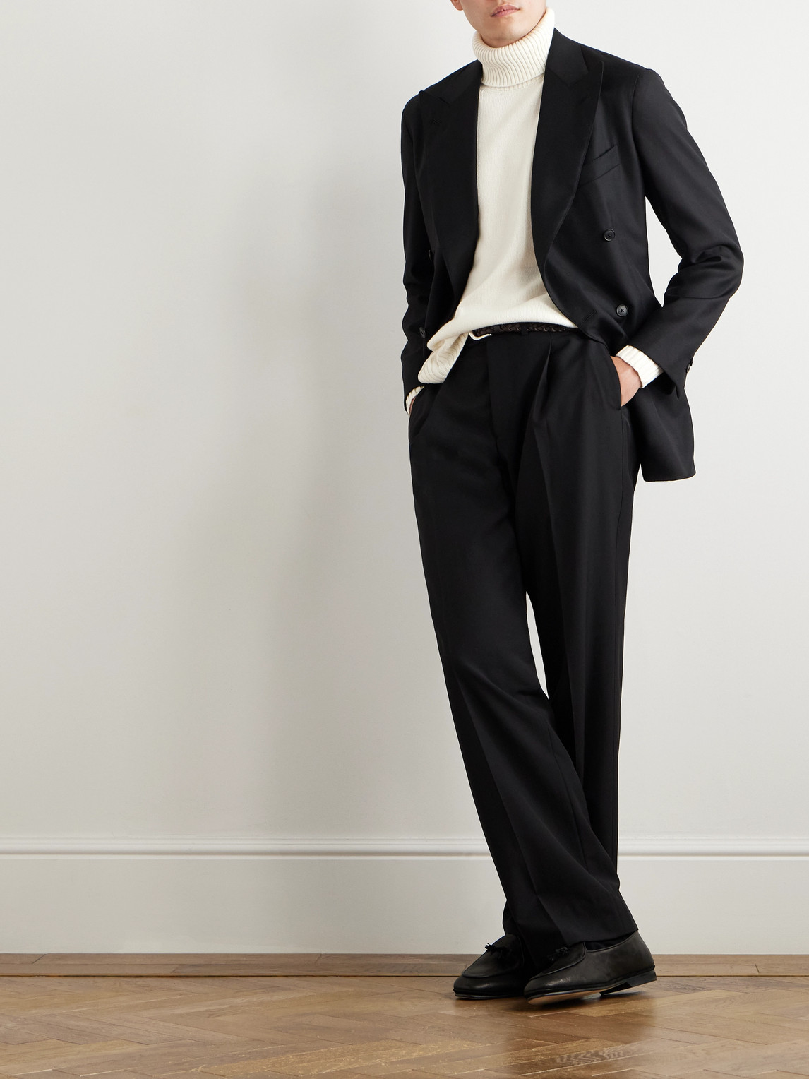 Shop Thom Sweeney Cashmere Rollneck Sweater In Neutrals
