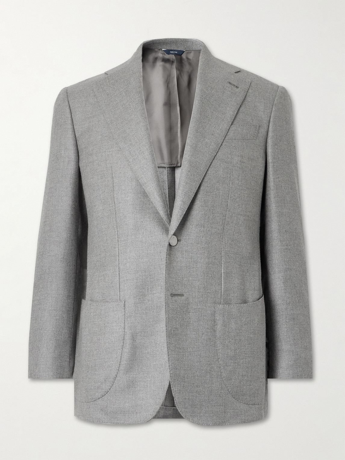 Thom Sweeney Wool-twill Blazer In Gray