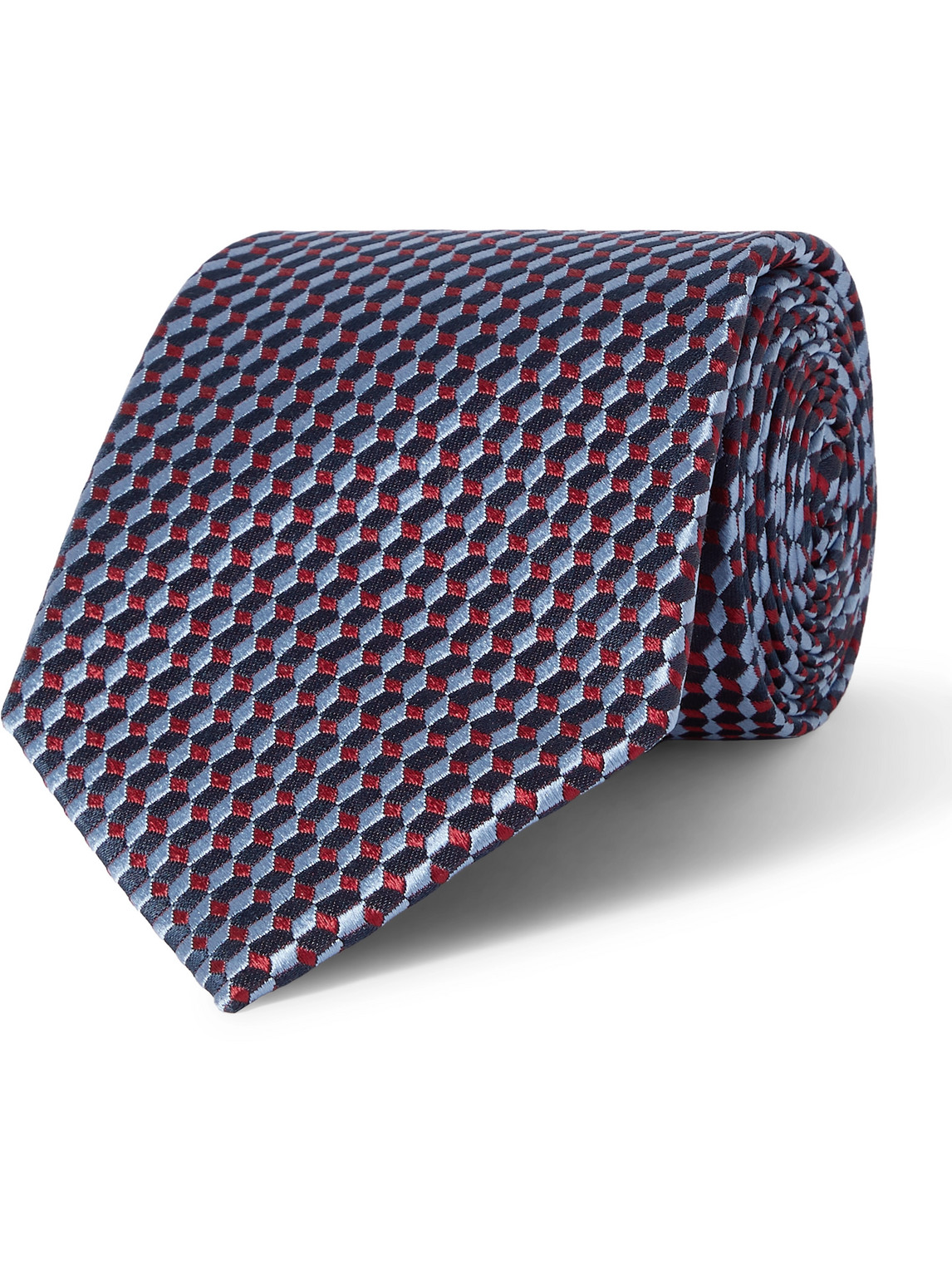 Charvet 8.5cm Silk-jacquard Tie In Blue