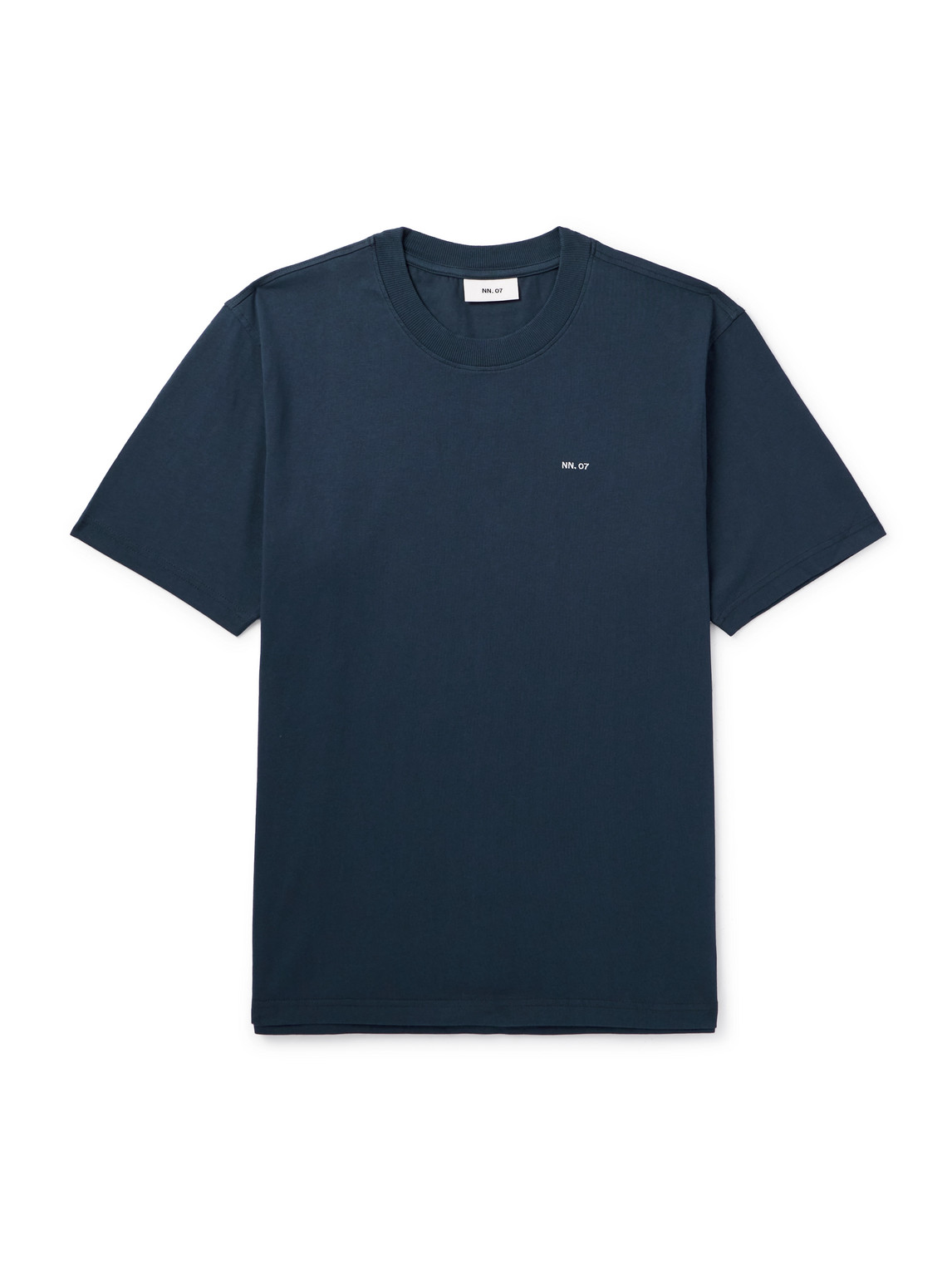 Nn07 Adam 3209 Logo-embroidered Pima Cotton-jersey T-shirt In Blue