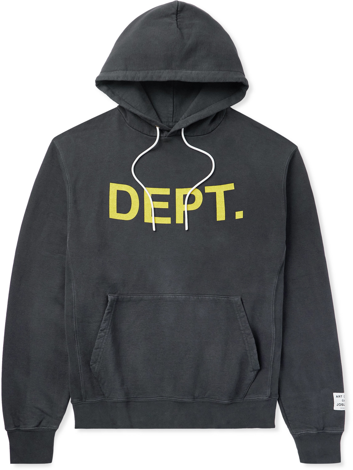 Gallery Dept. Logo-print Cotton-blend Jersey Hoodie In Grey