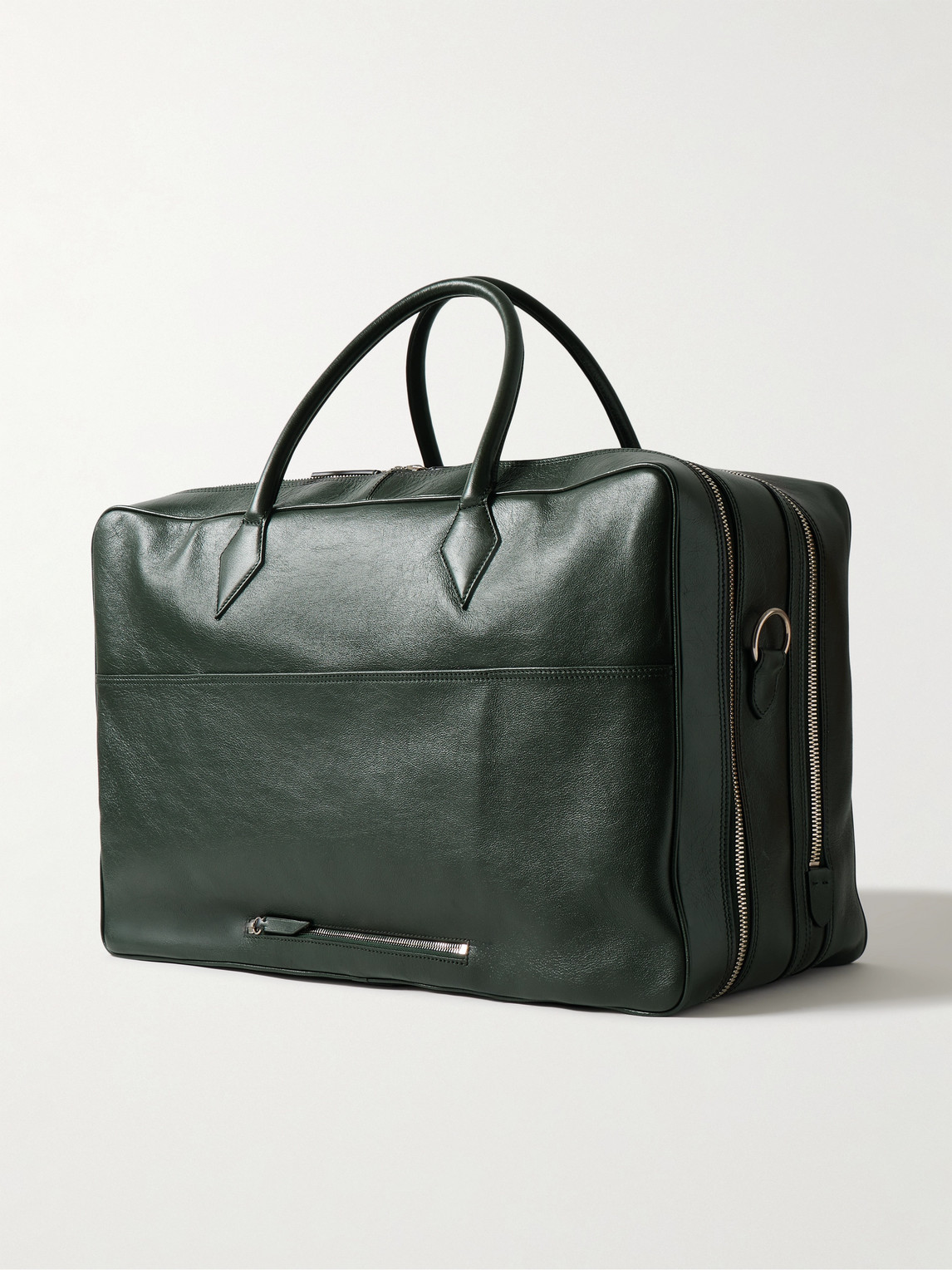  Métier - Closer Full-grain Leather Weekend Bag - Men - Green 