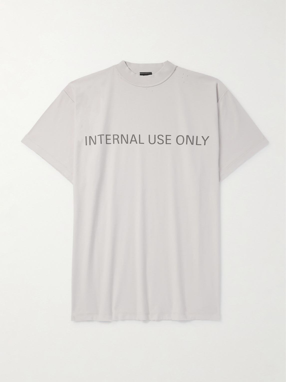 Balenciaga Inside Out Oversized Distressed Logo-Print Cotton-Jersey T-Shirt - Men