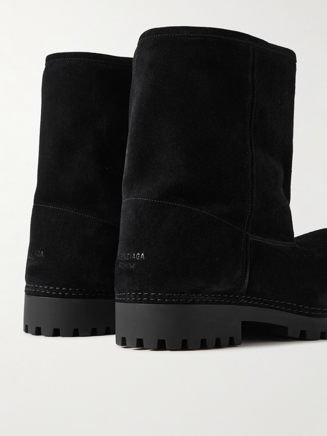 Shop Balenciaga Alaska Shearling Boots In Black