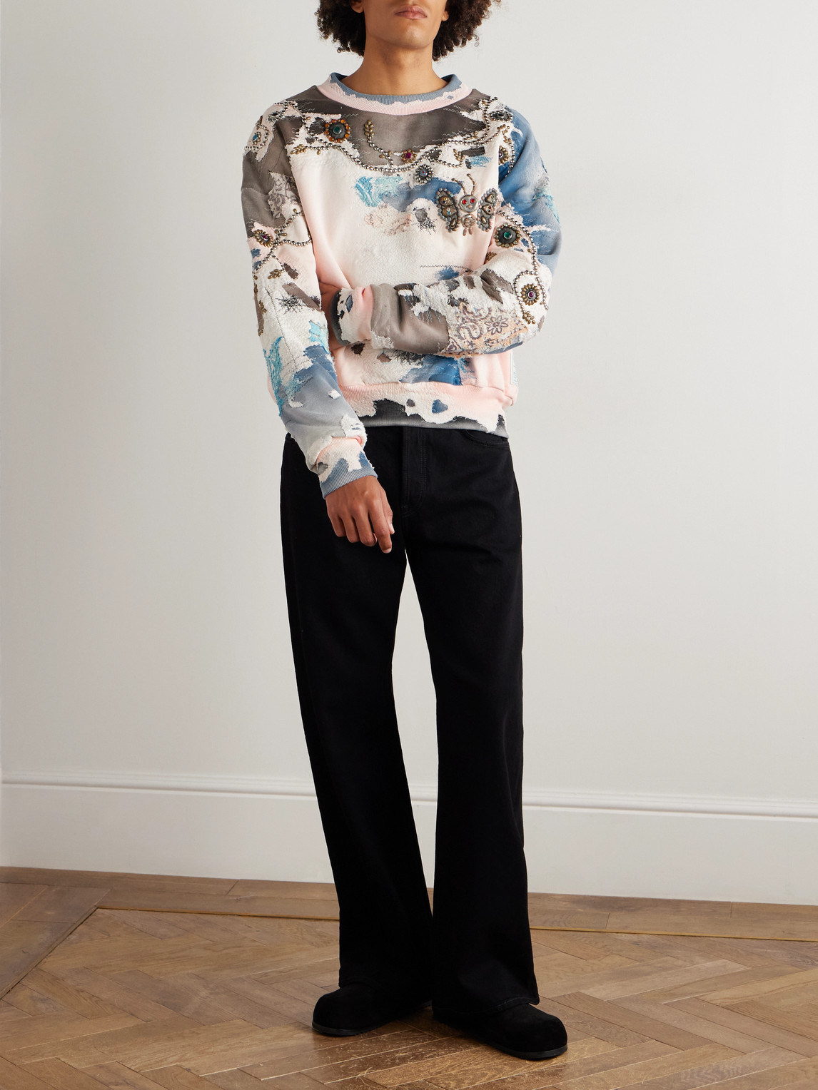 Printed Cotton-Jersey Sweatshirt