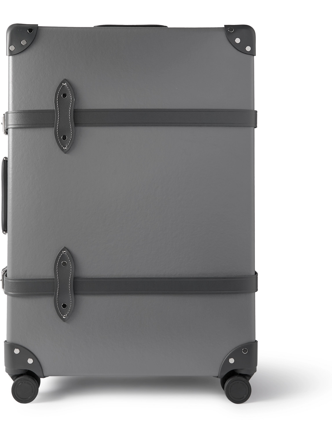 Globe-trotter 007 Leather-trimmed Vulcanised Fibreboard Check-in Suitcase In Gray