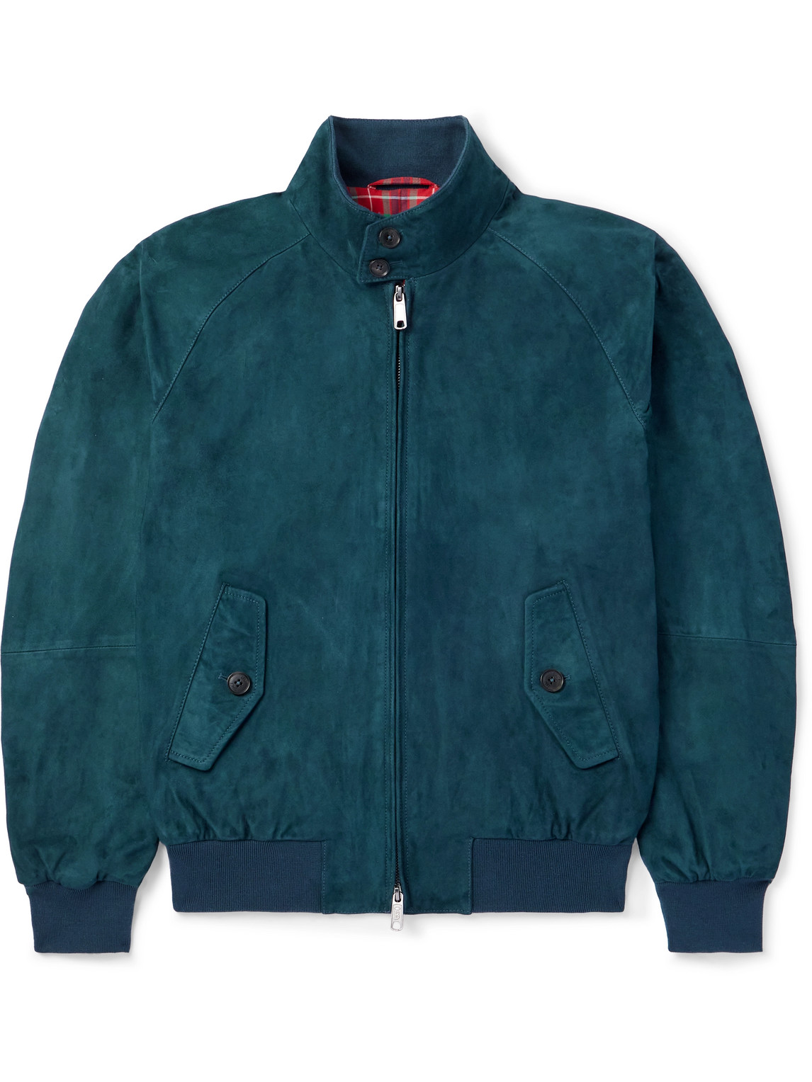 Baracuta G9 Suede Harrington Jacket In Blue