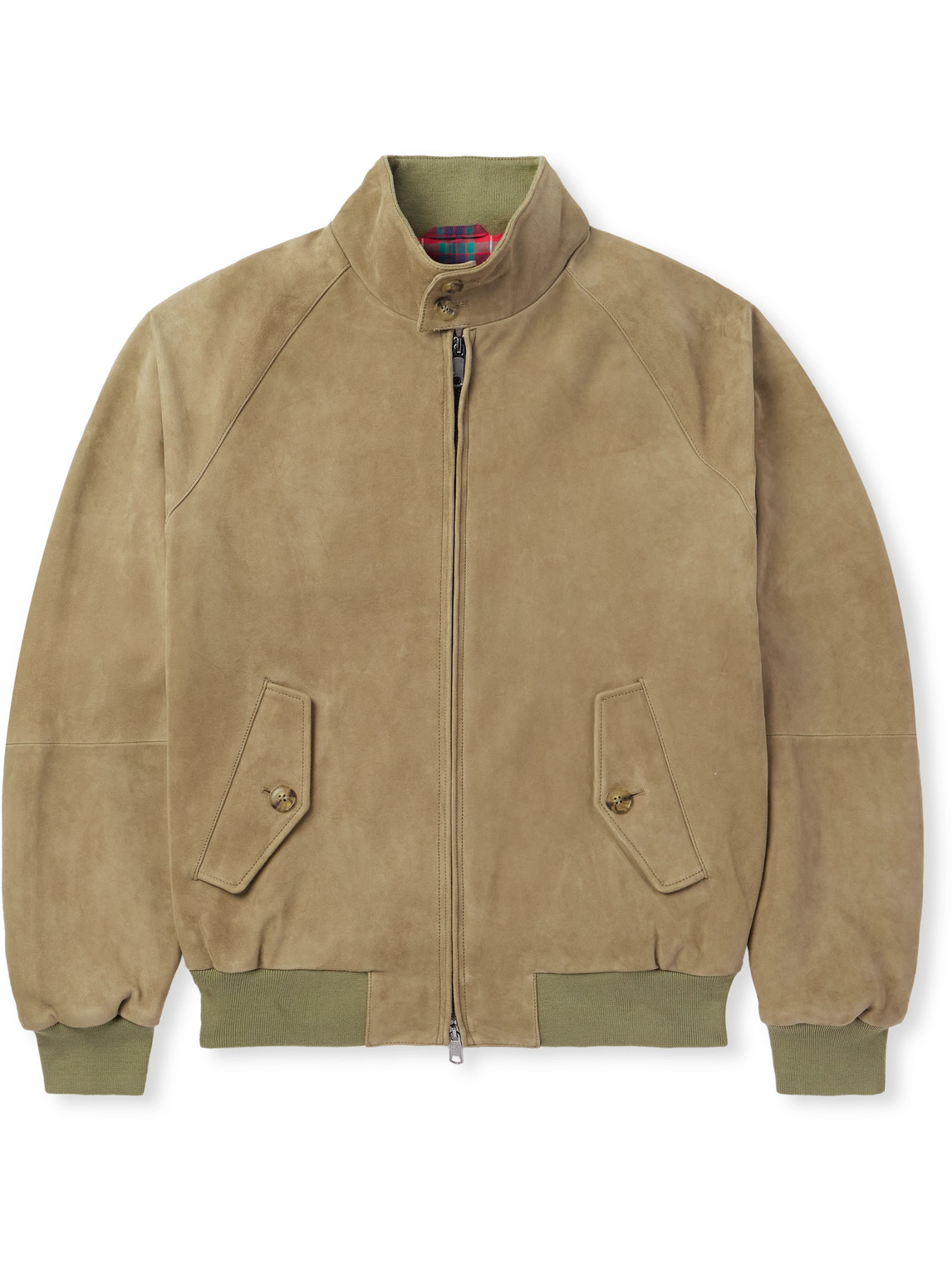 Baracuta G9 Suede Harrington Jacket In Neutrals