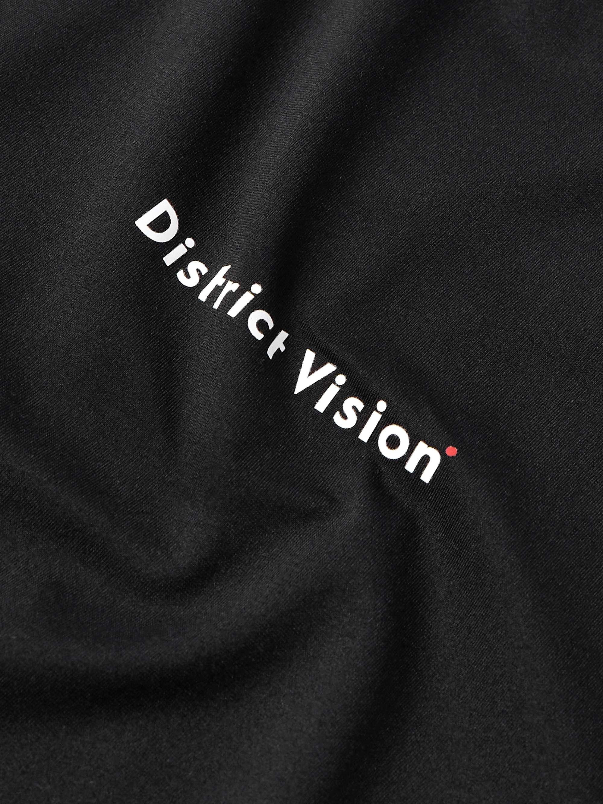 DISTRICT VISION Aloe Logo-Print Perforated Stretch-Jersey T-Shirt