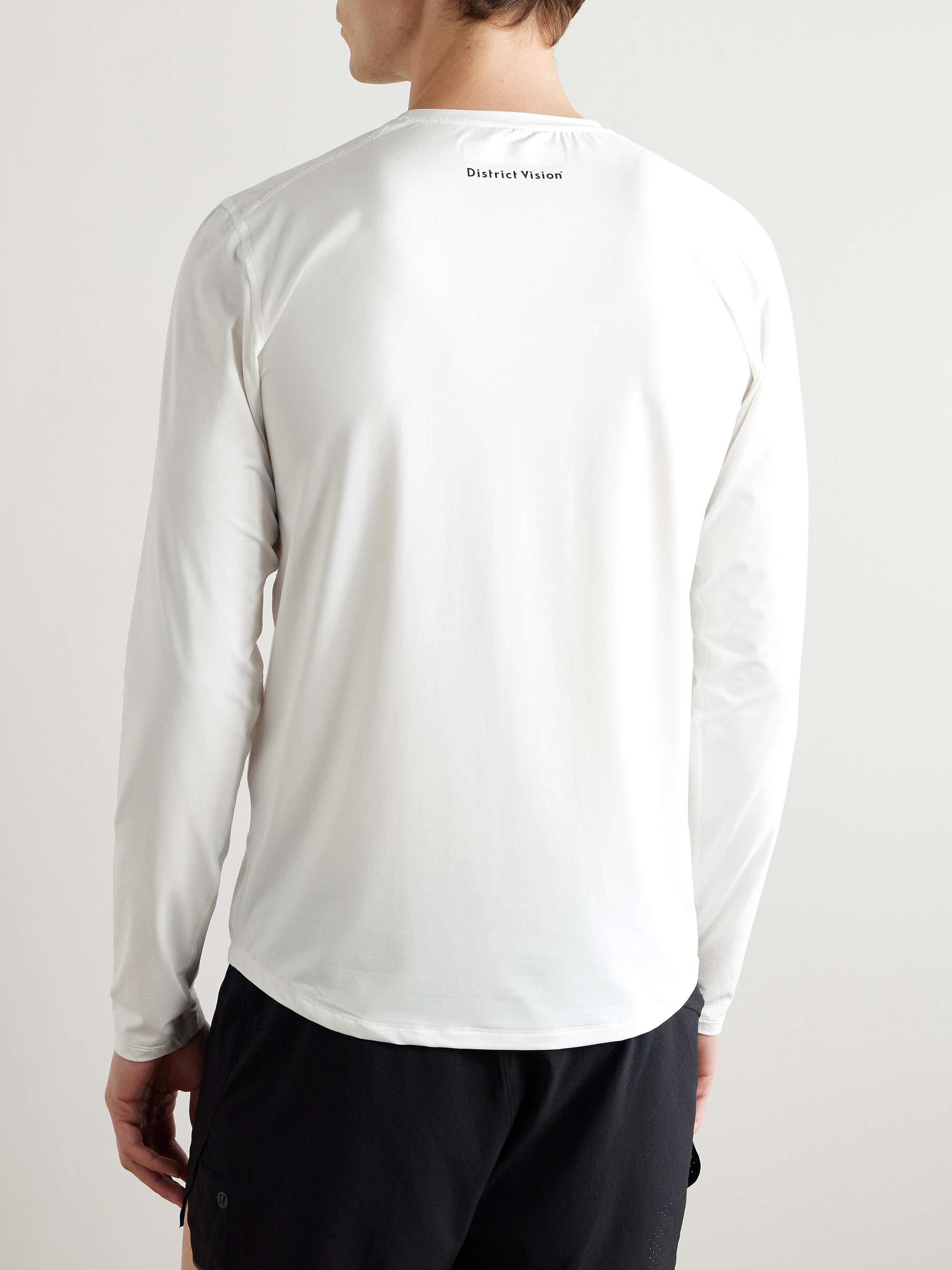 DISTRICT VISION Logo-Print Stretch-Jersey Running T-Shirt