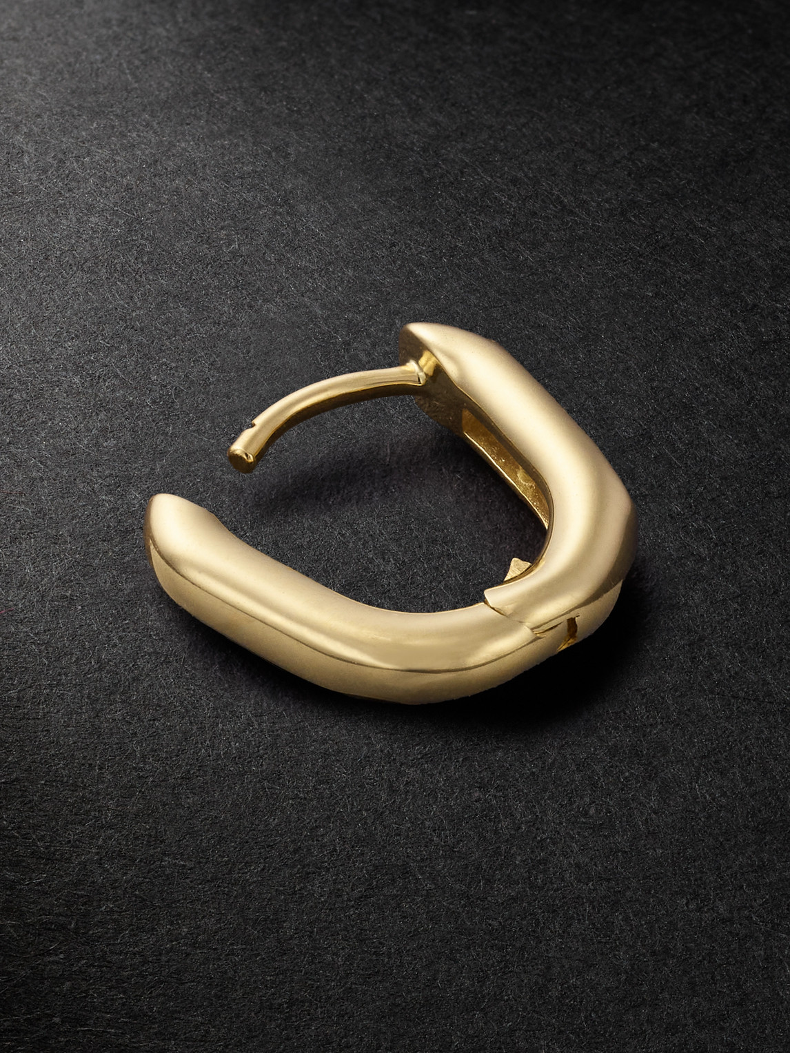 Foundrae Fob Petite 18-karat Gold Diamond Single Hoop Earring In Gold