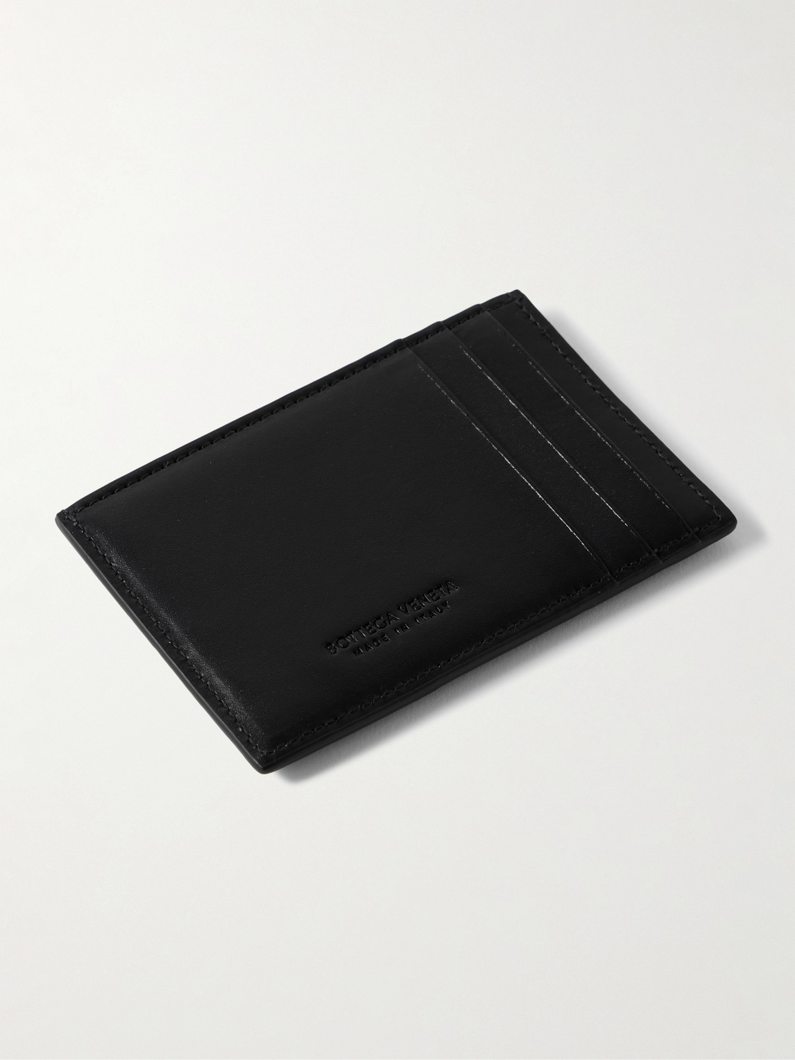 Intrecciato Leather Cardholder — 2