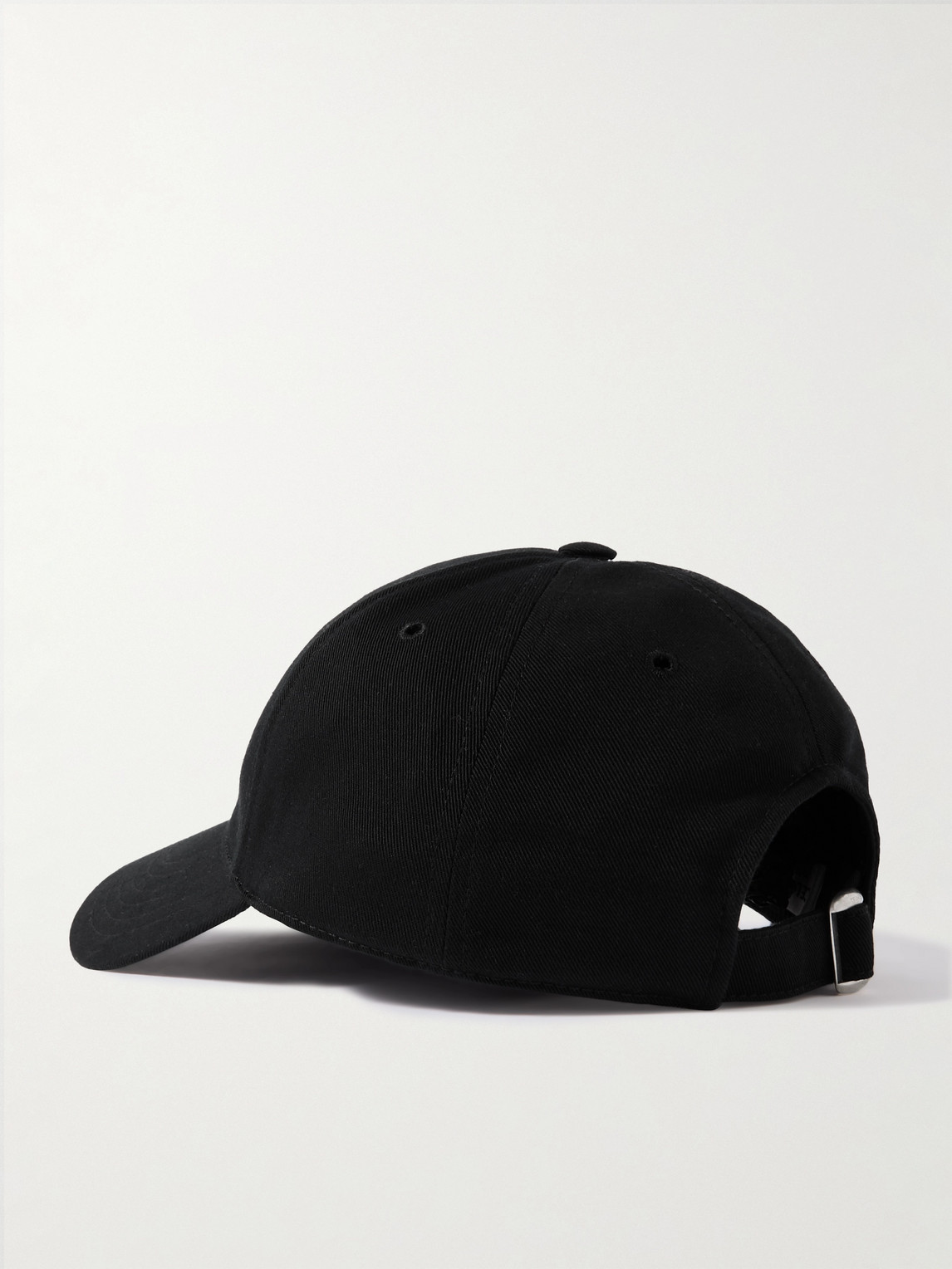 Celine Logo-embroidered Cotton-gabardine Baseball Cap In Black