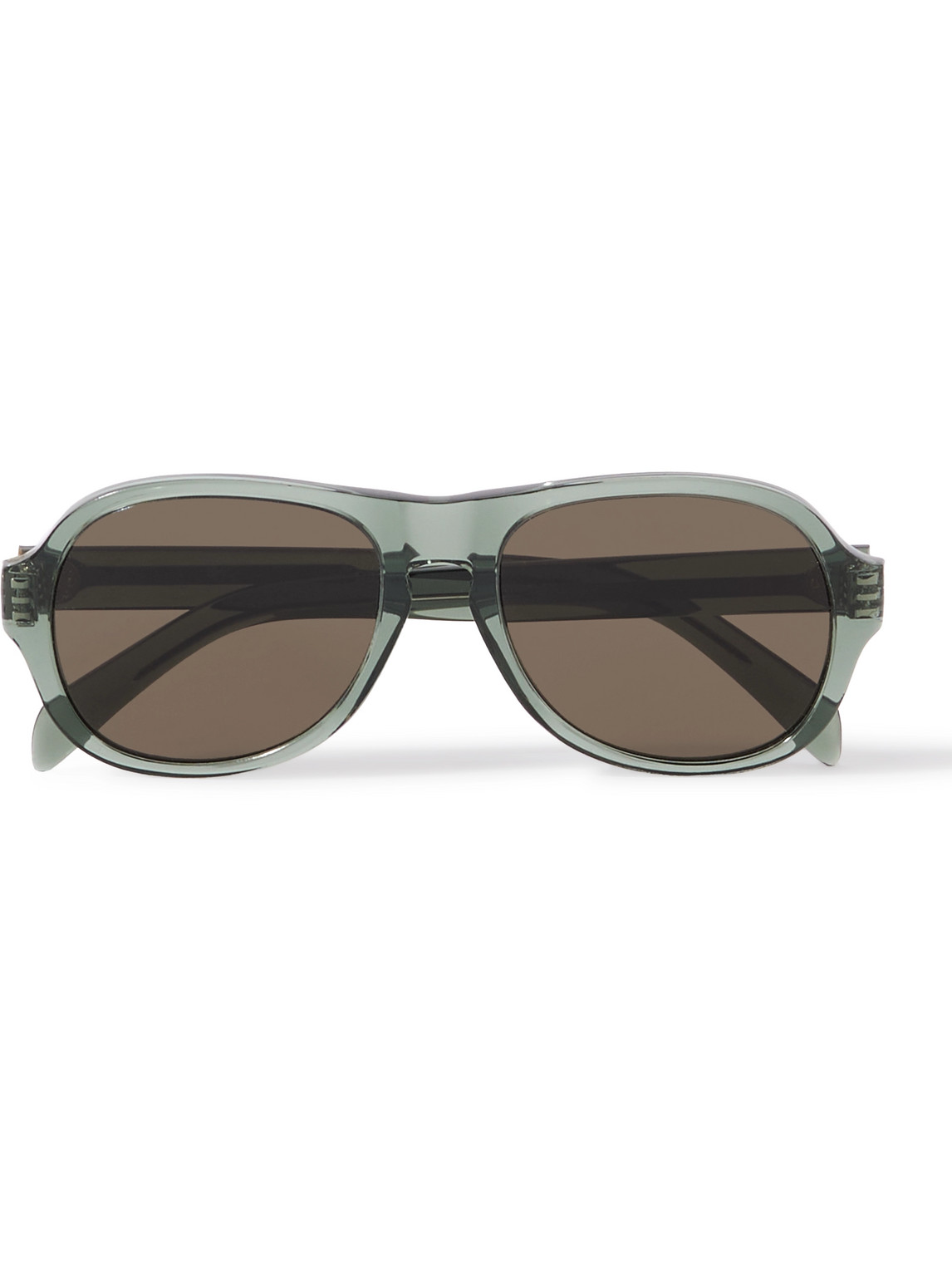 Celine Black Frame 56 Aviator-style Acetate Sunglasses In Green