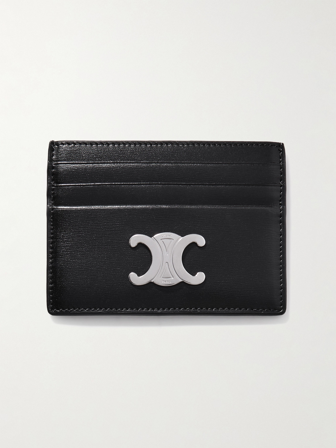 Logo-Embellished Textured-Leather Cardholder