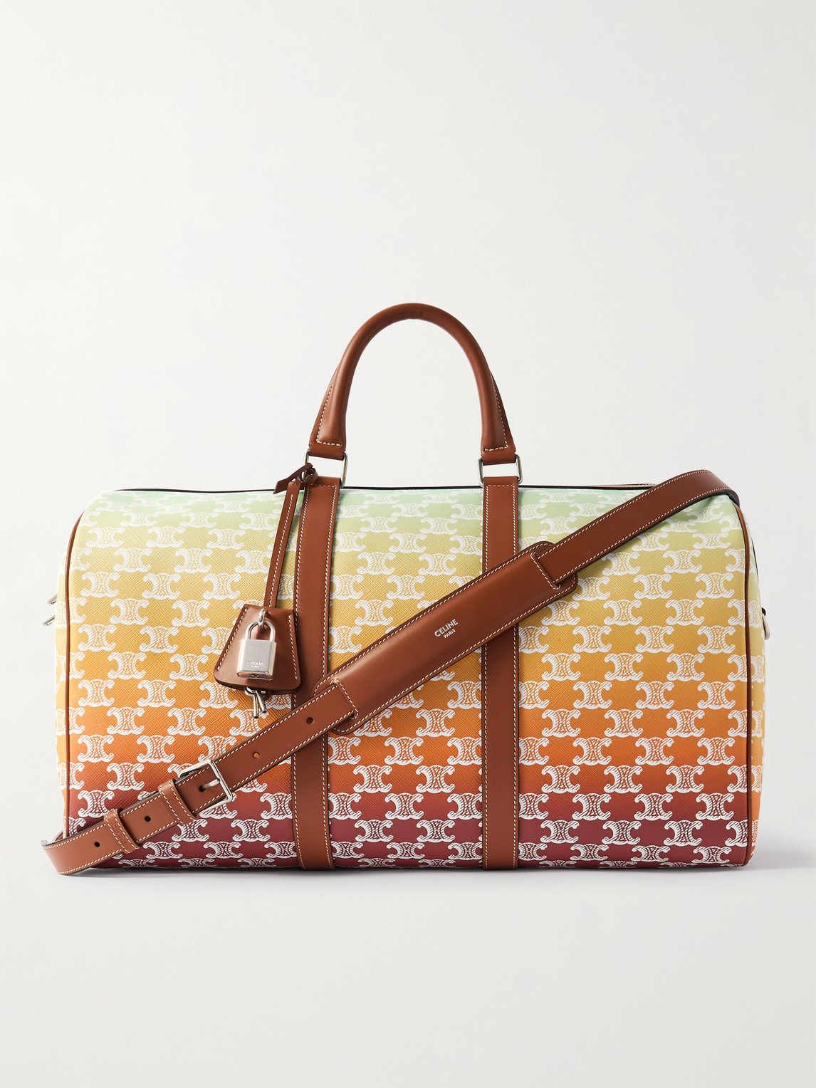 Medium Voyage Leather-Trimmed Logo-Print Coated-Canvas Holdall