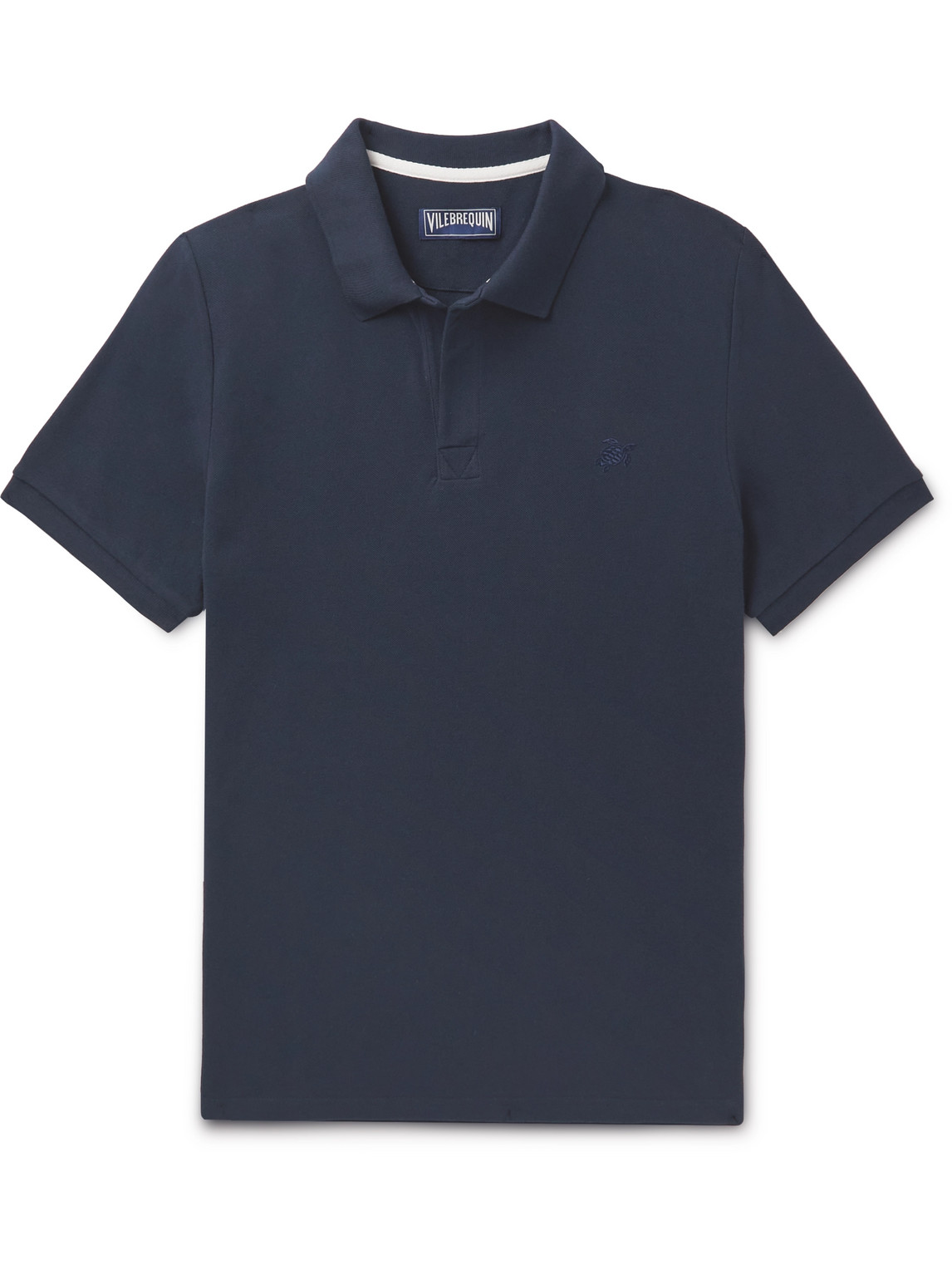 VILEBREQUIN SLIM-FIT LOGO-EMBROIDERED COTTON-PIQUÉ POLO SHIRT