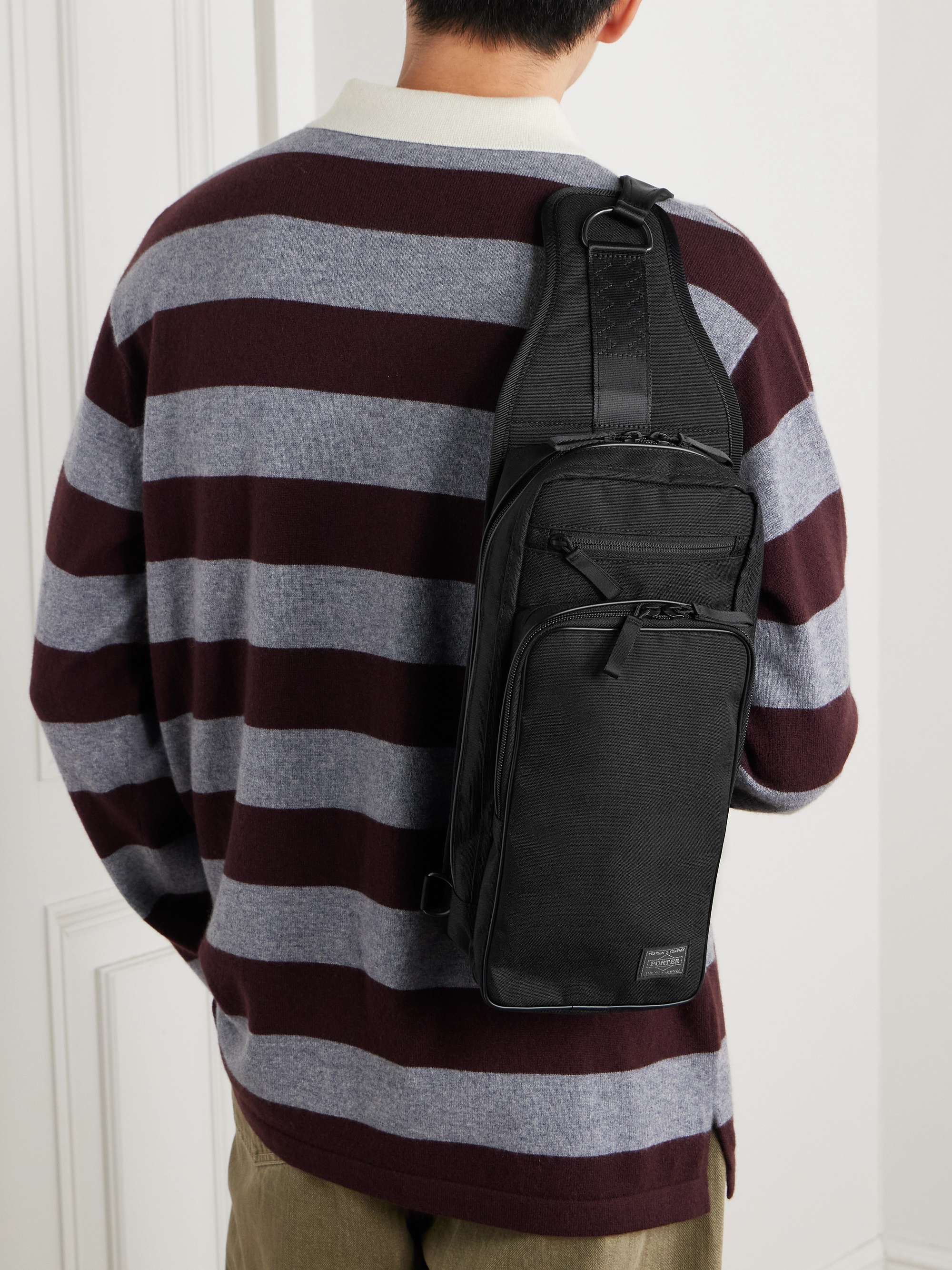 PORTER-YOSHIDA & CO Hybrid Sling Logo-Appliquéd Canvas