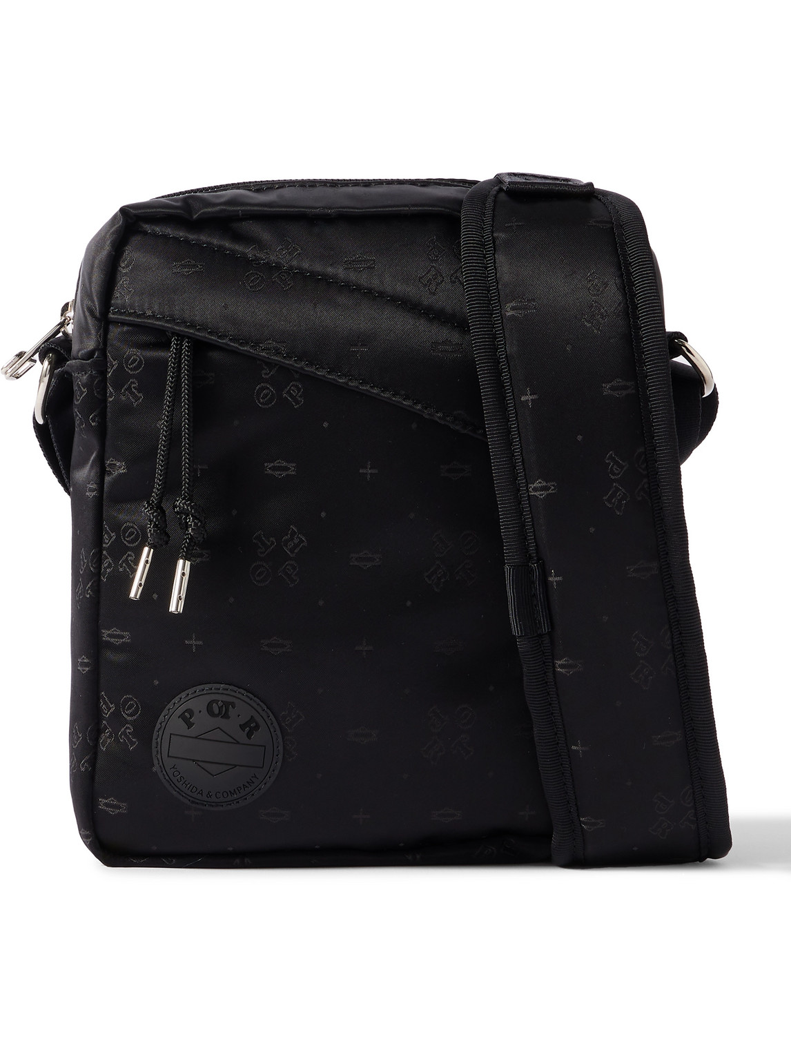 POTR Logo-Appliquéd Nylon-Jacquard Messenger Bag