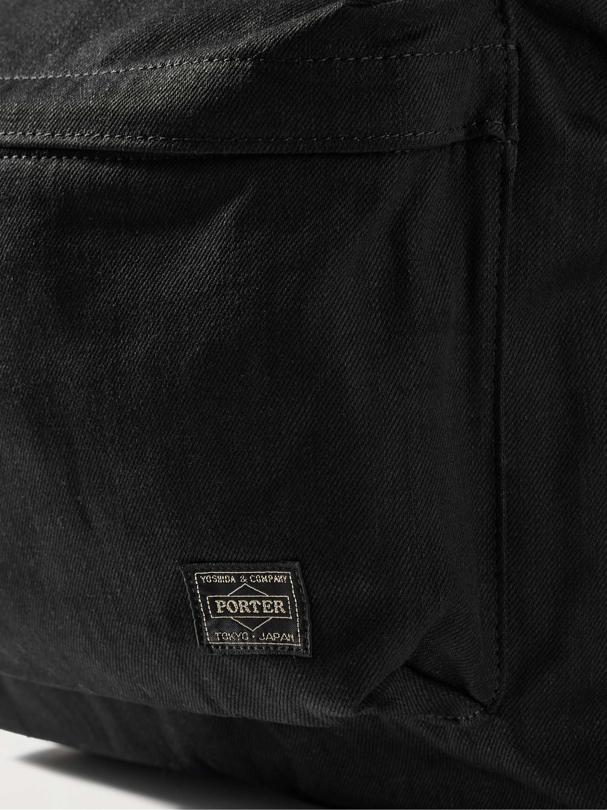 PORTER-YOSHIDA & CO Daypack Leather-Trimmed Denim Backpack