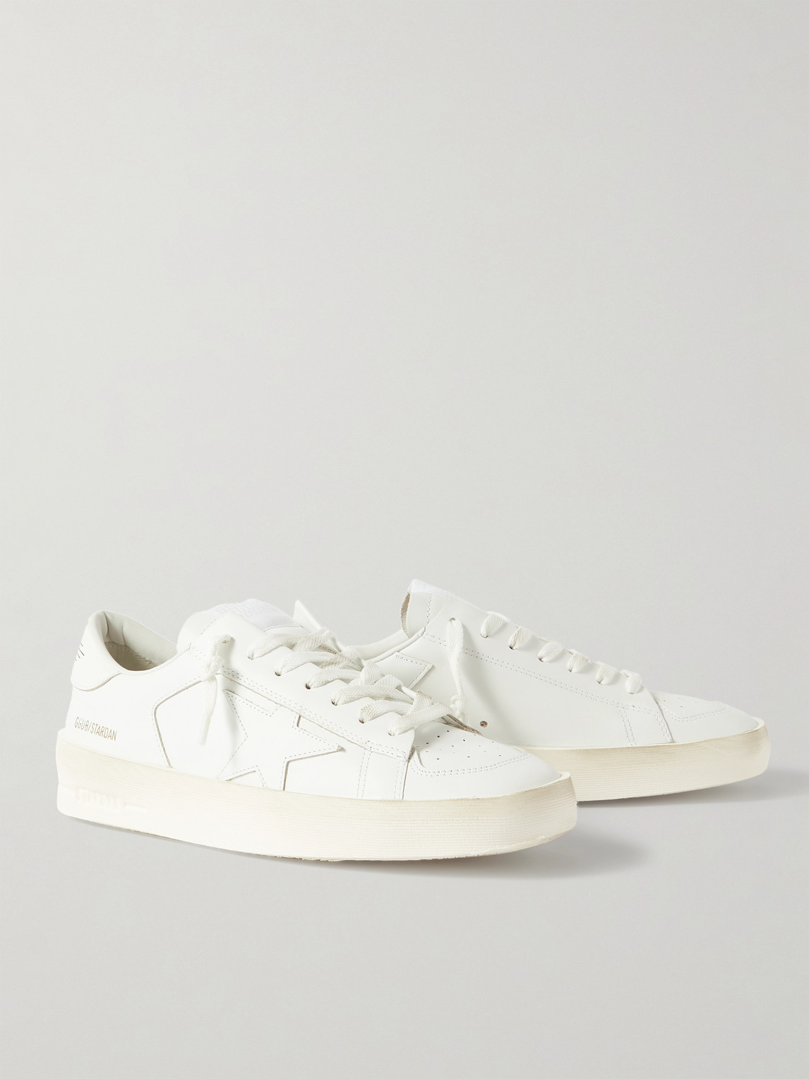 Golden Goose Deluxe Brand Men White Leather Stardan Sneakers In Multi
