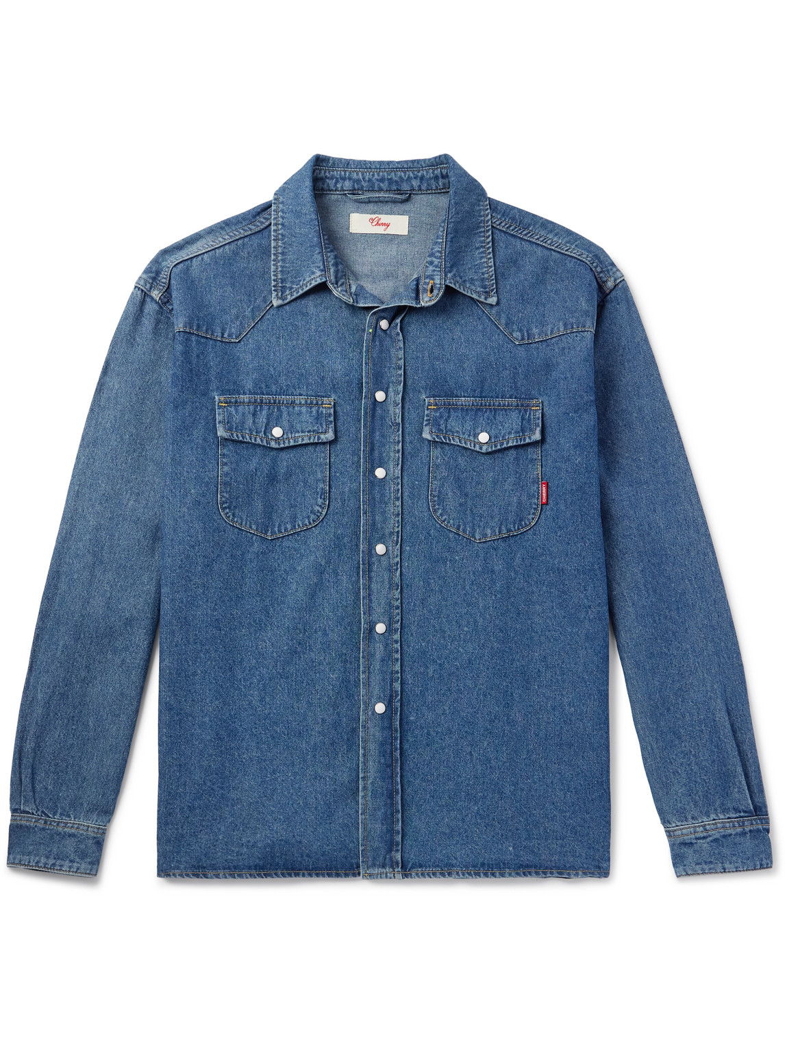 Logo-Print Denim Shirt