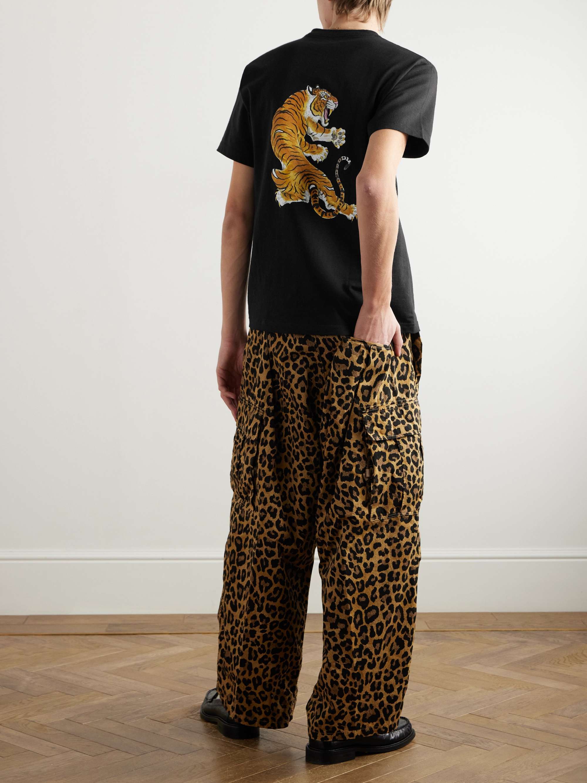 WACKO MARIA Leopard Jacquard-Knit Cardigan for Men | MR PORTER