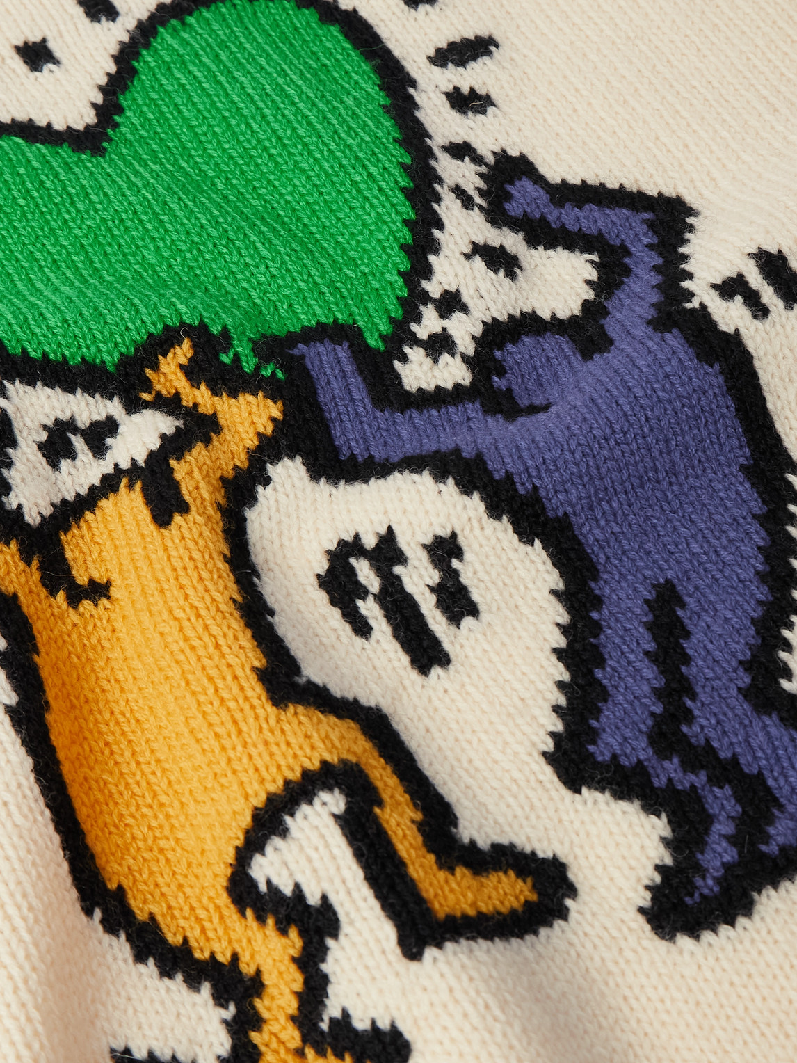 Wacko Maria - Keith Haring Intarsia-Knit Wool Sweater - Curated