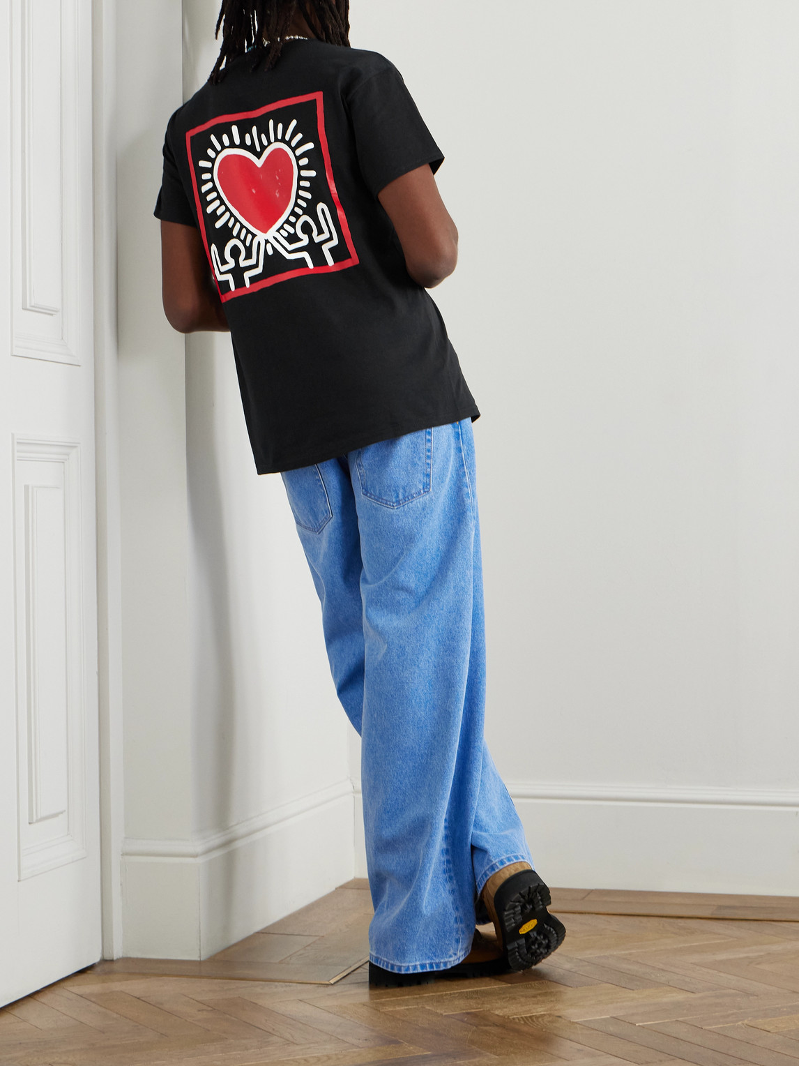 WACKO MARIA x KEITH HARING 国内買付 T-SHIRT Wacko Maria Keith Haring Printed Cotton-jersey T-shirt In