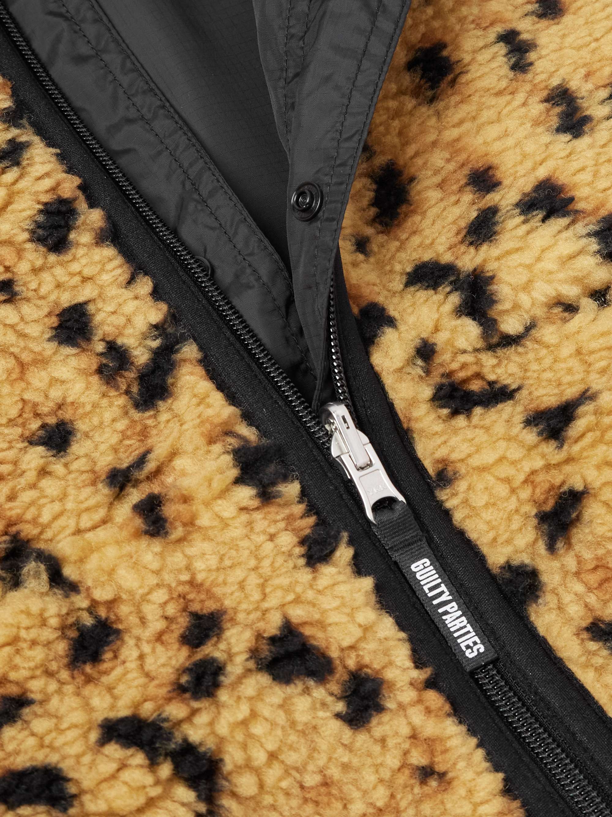 WACKO MARIA Reversible Leopard-Print Fleece and Ripstop