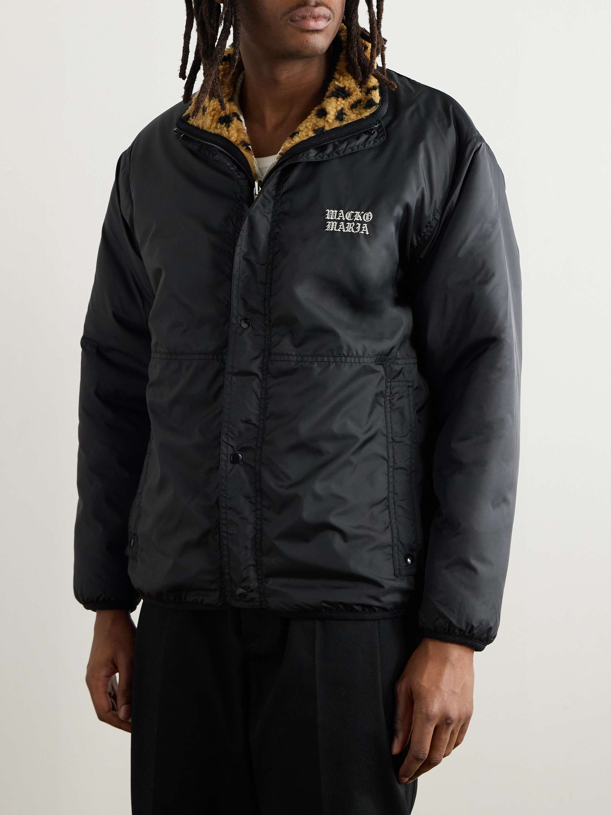 WACKO MARIA Reversible Leopard-Print Fleece and Ripstop