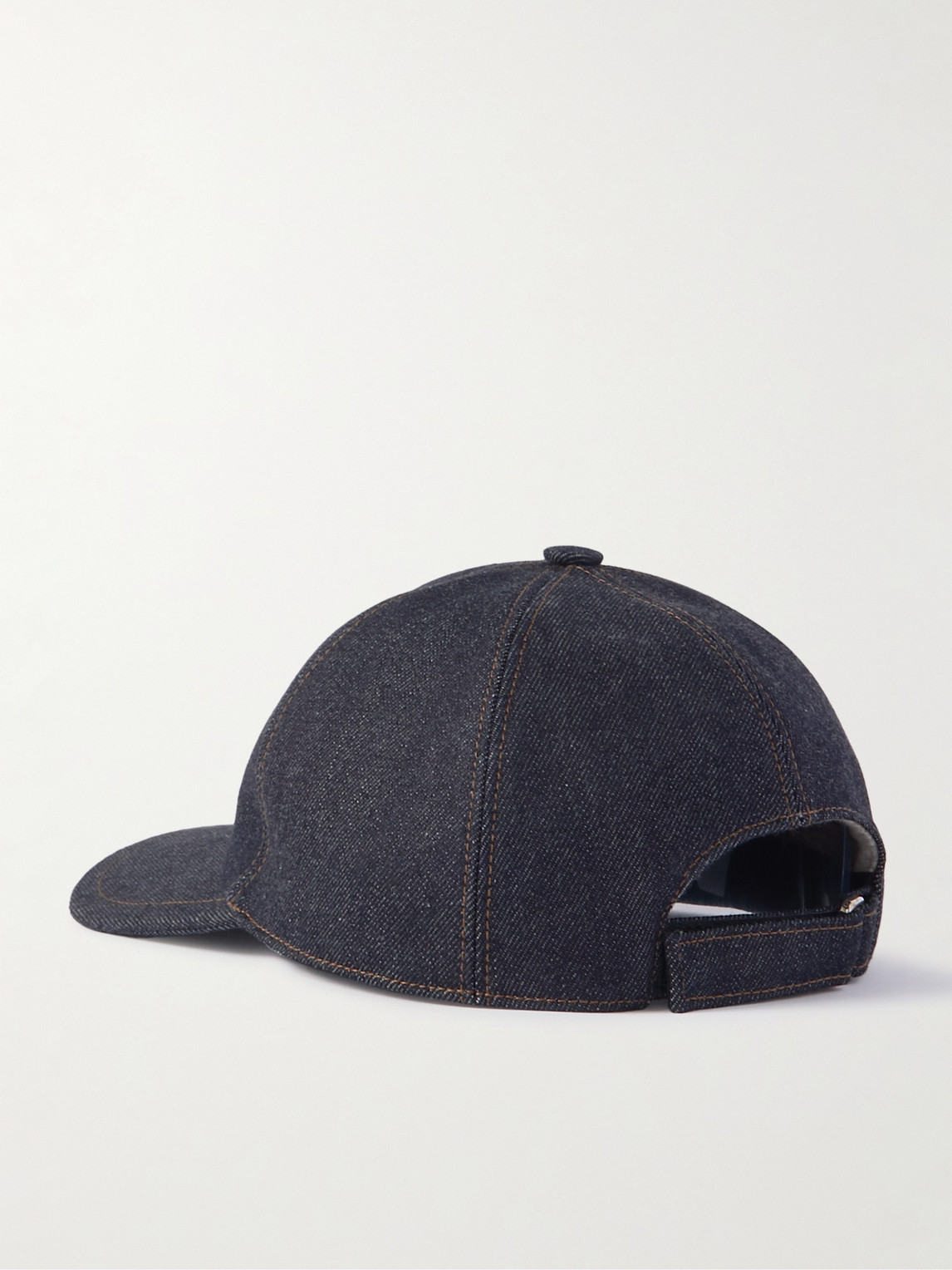 Shop Loro Piana Logo-embroidered Cashdenim® Baseball Cap In Blue