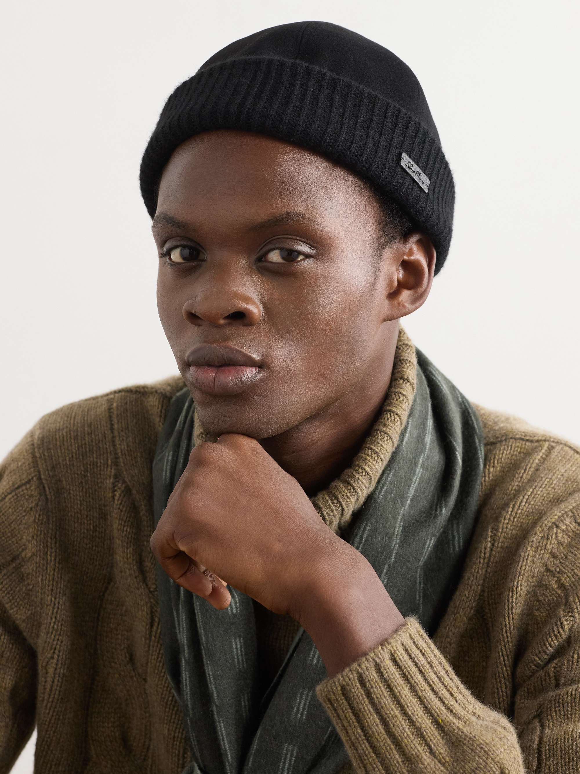 LORO PIANA Logo-Appliquéd Storm System® Cashmere Beanie