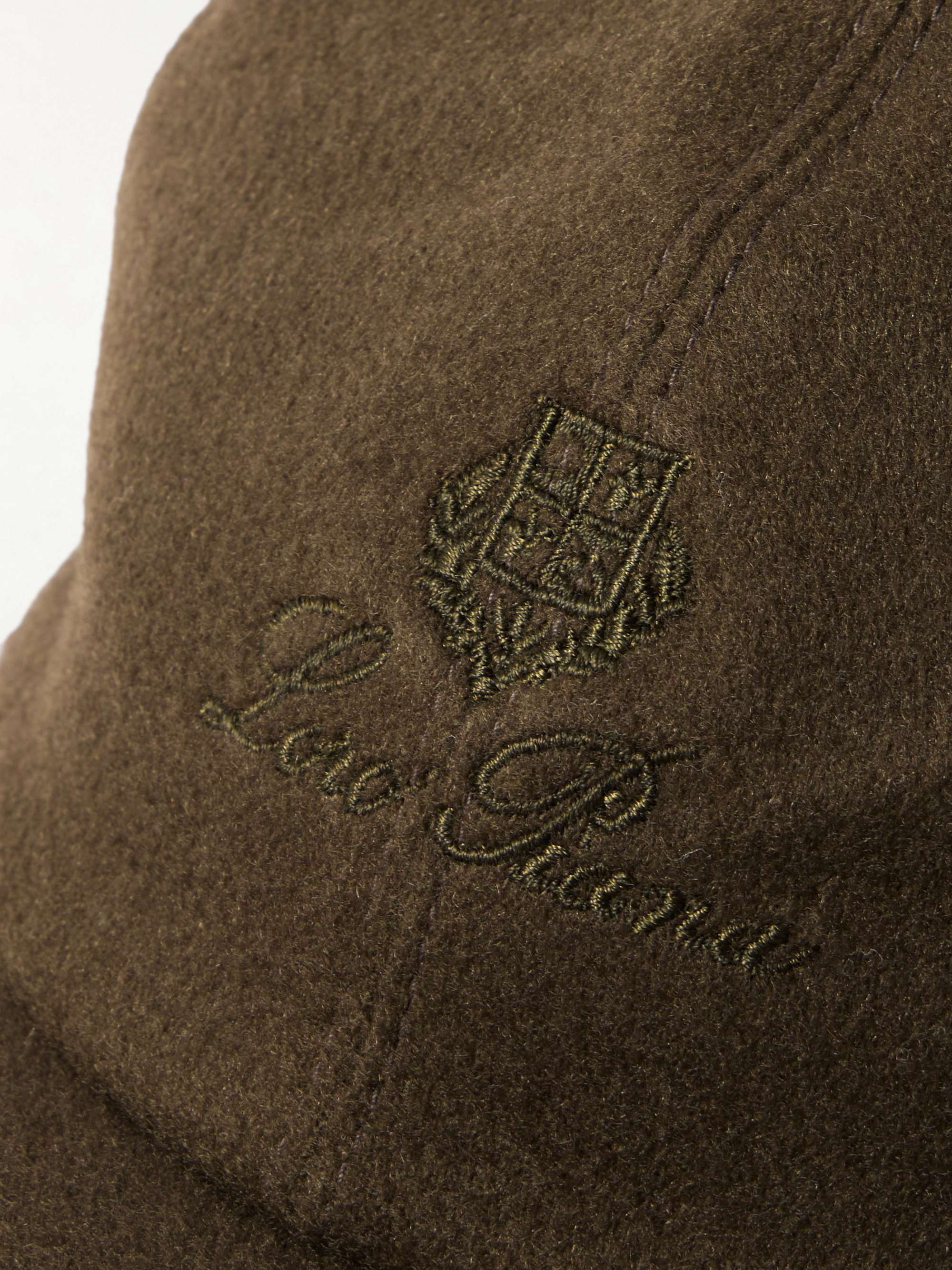 LORO PIANA Logo-Embroidered Storm System® Baby Cashmere Baseball Cap