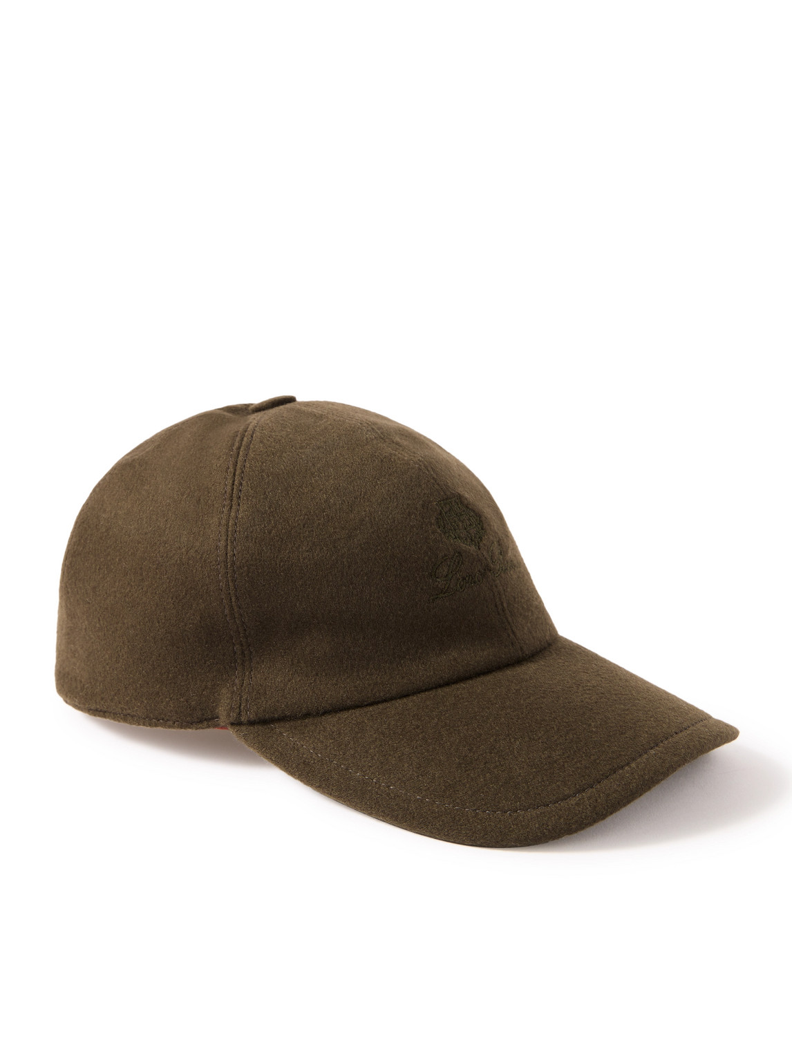 Loro Piana Logo-embroidered Storm System® Cashmere Baseball Cap In Green