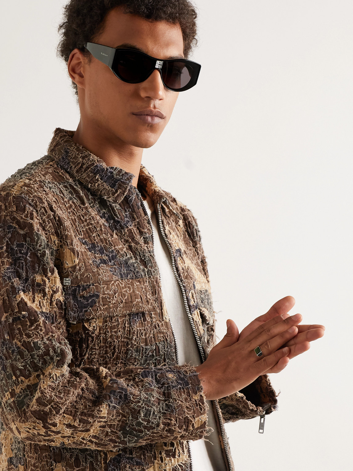 Round-Frame Acetate and Silver-Tone Sunglasses — 2