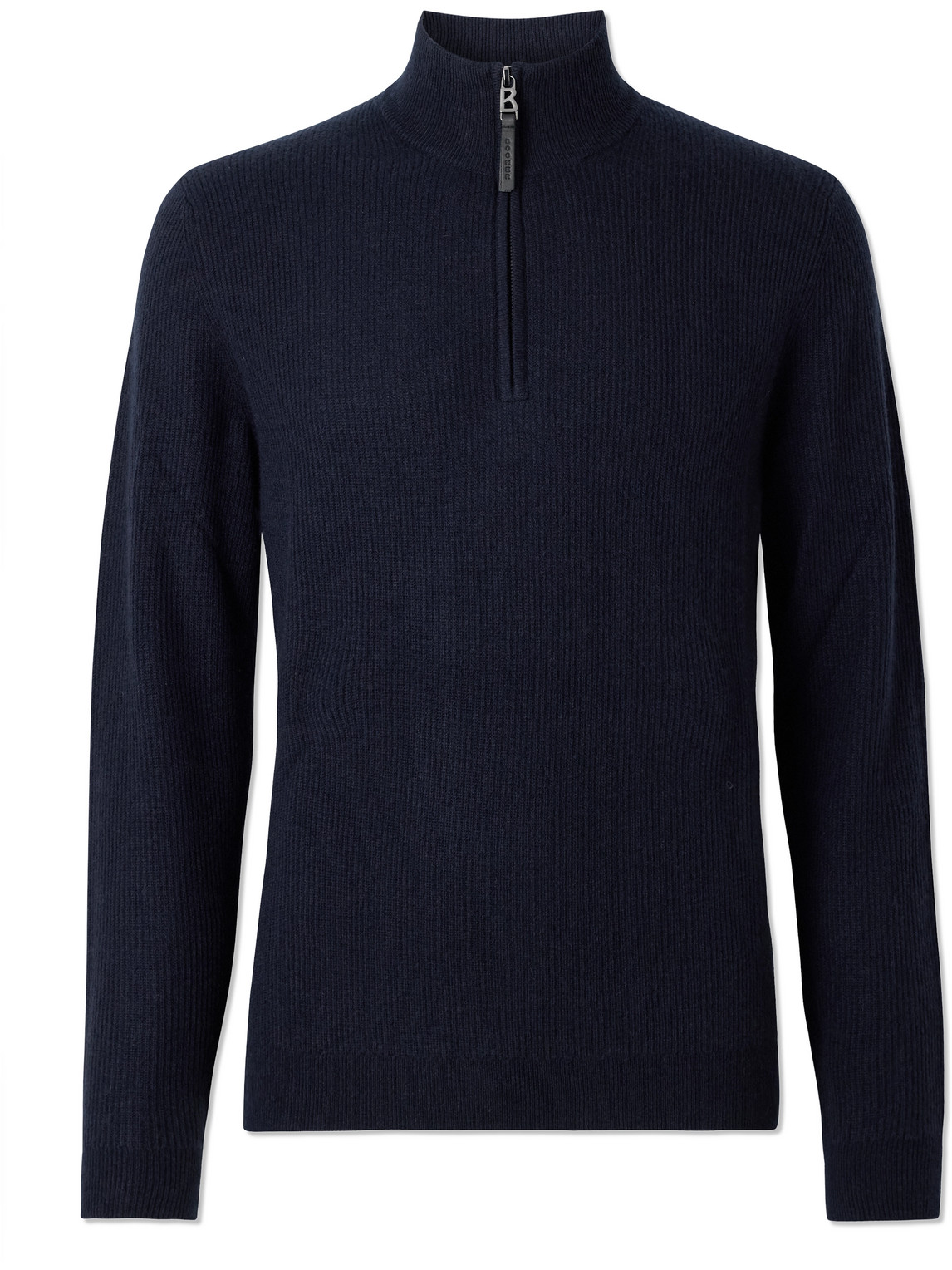 Bogner Derek Ribbed Wool And Cashmere-blend Half-zip Ski Jumper In Blue