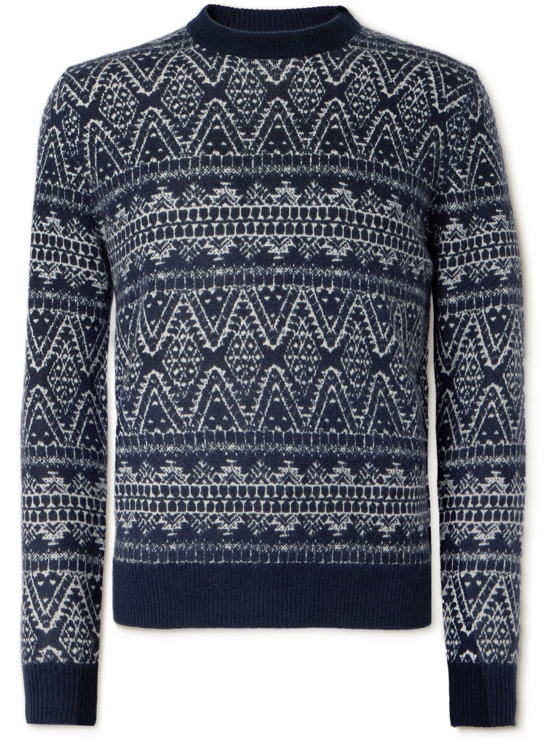 Draco Fair Isle Virgin Wool and Cashmere-Blend Sweater