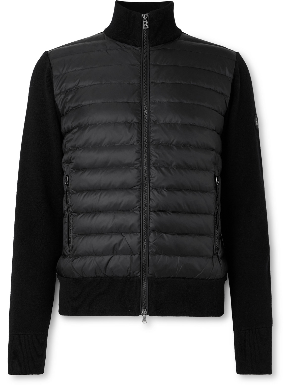 Zisco Slim-Fit Quilted Shell-Panelled Wool Down Jacket
