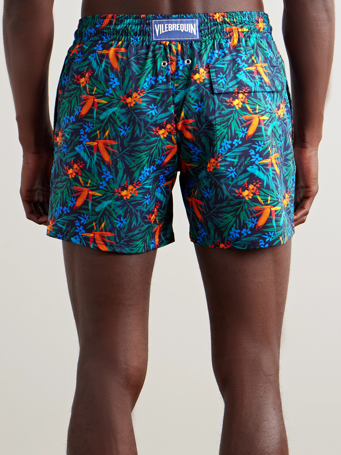 Vilebrequin Moorise Straight-leg Mid-length Printed Swim Shorts In Blue