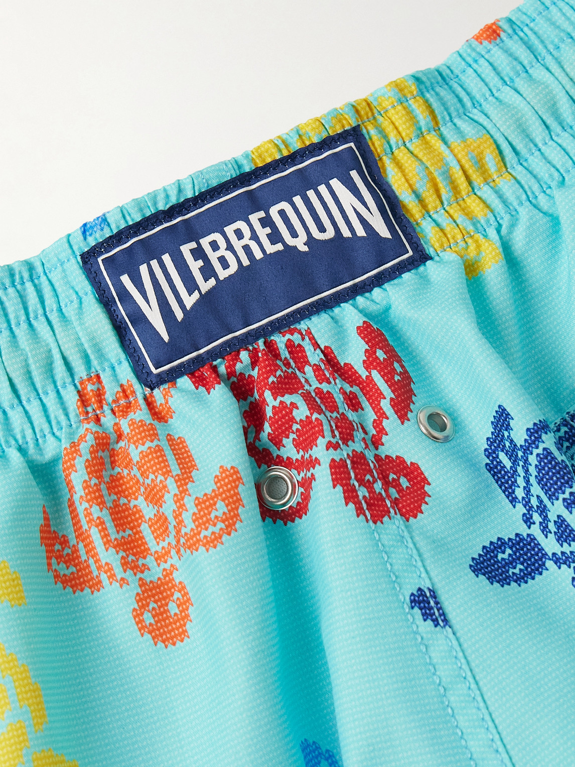 Vilebrequin Moorea Straight-leg Mid-length Printed Econyl® Swim Shorts In Blue