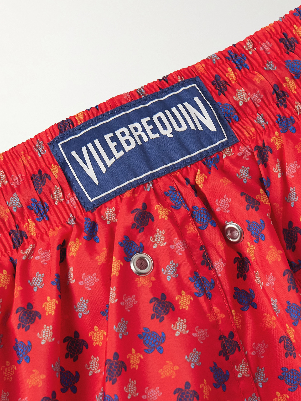 Vilebrequin Mahina Straight-leg Mid-length Recycled Swim Shorts In Red