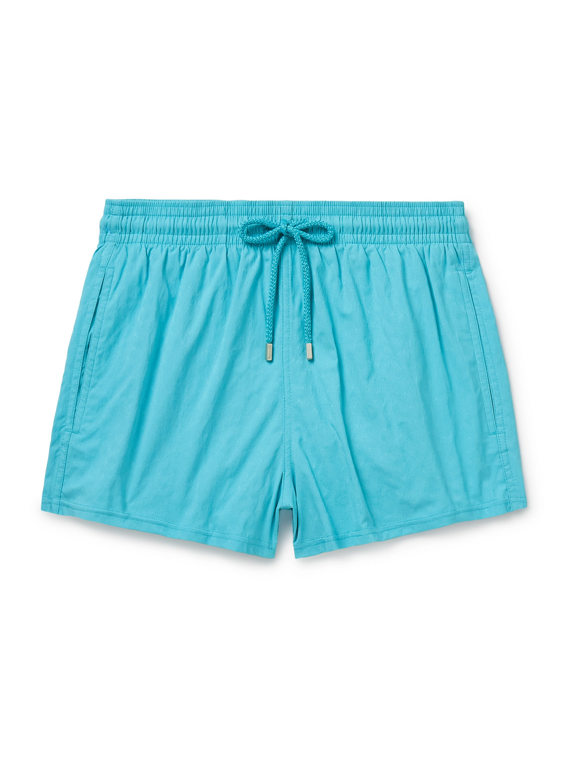 Vilebrequin Manta Straight-leg Short-length Recycled Swim Shorts In Blue