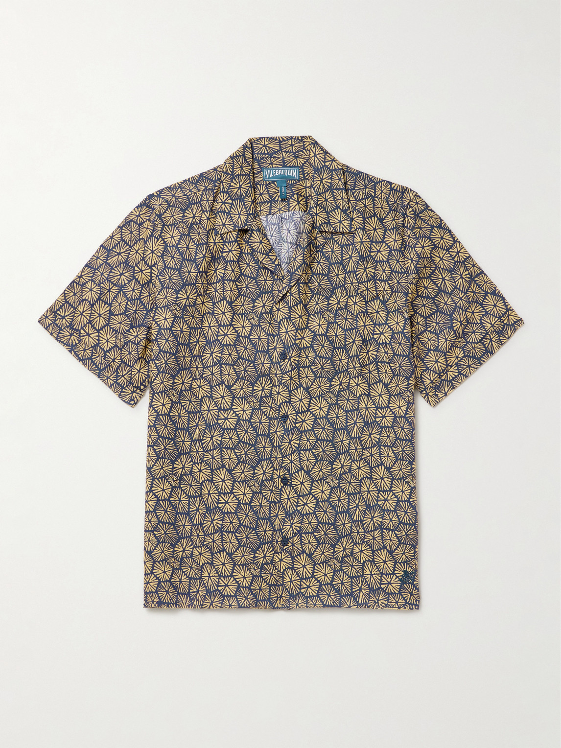 Vilebrequin Charli Camp-Collar Printed Linen hirt - Men