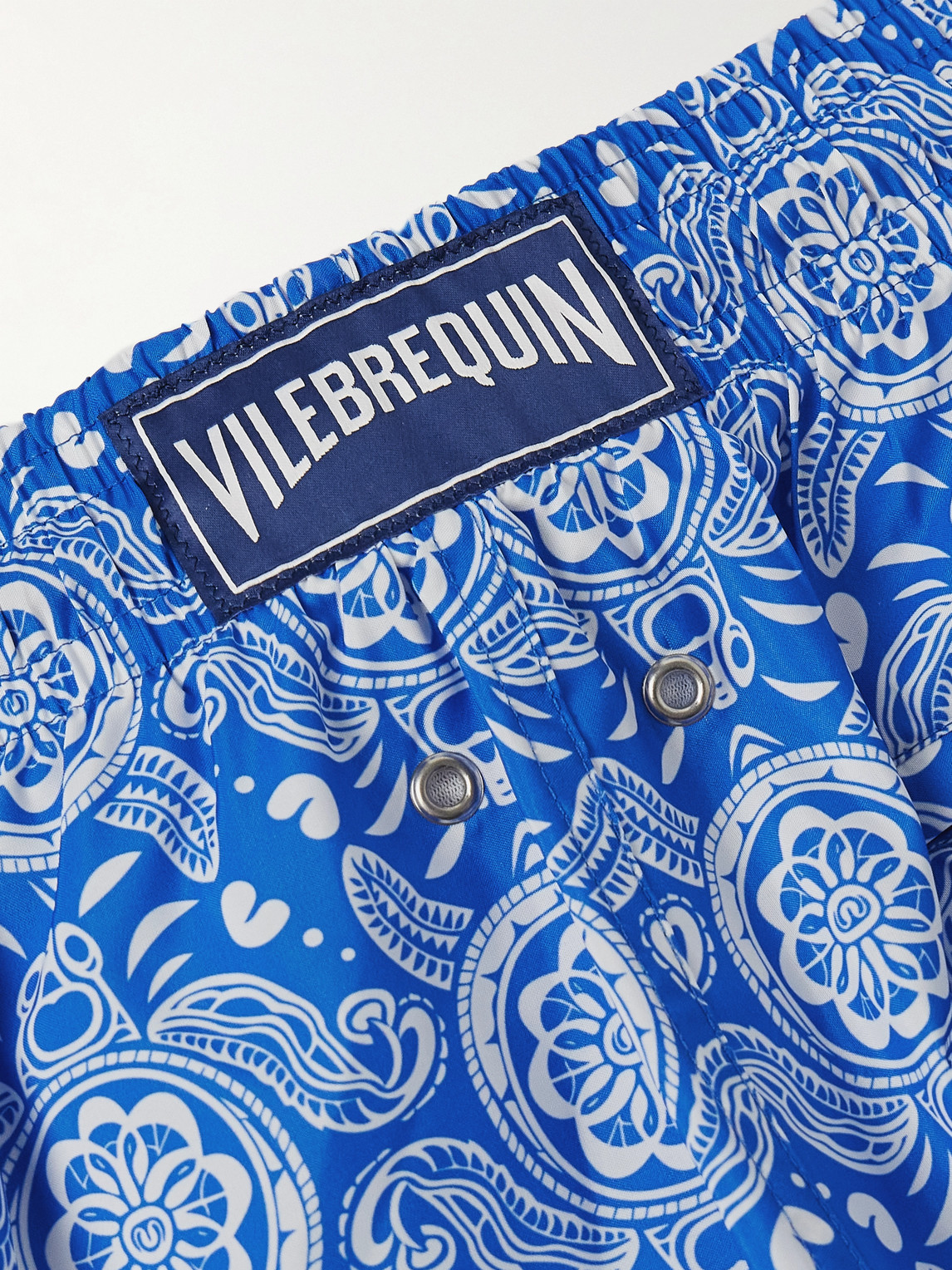 Vilebrequin Mahina Straight-leg Mid-length Recycled Swim Shorts In Blue