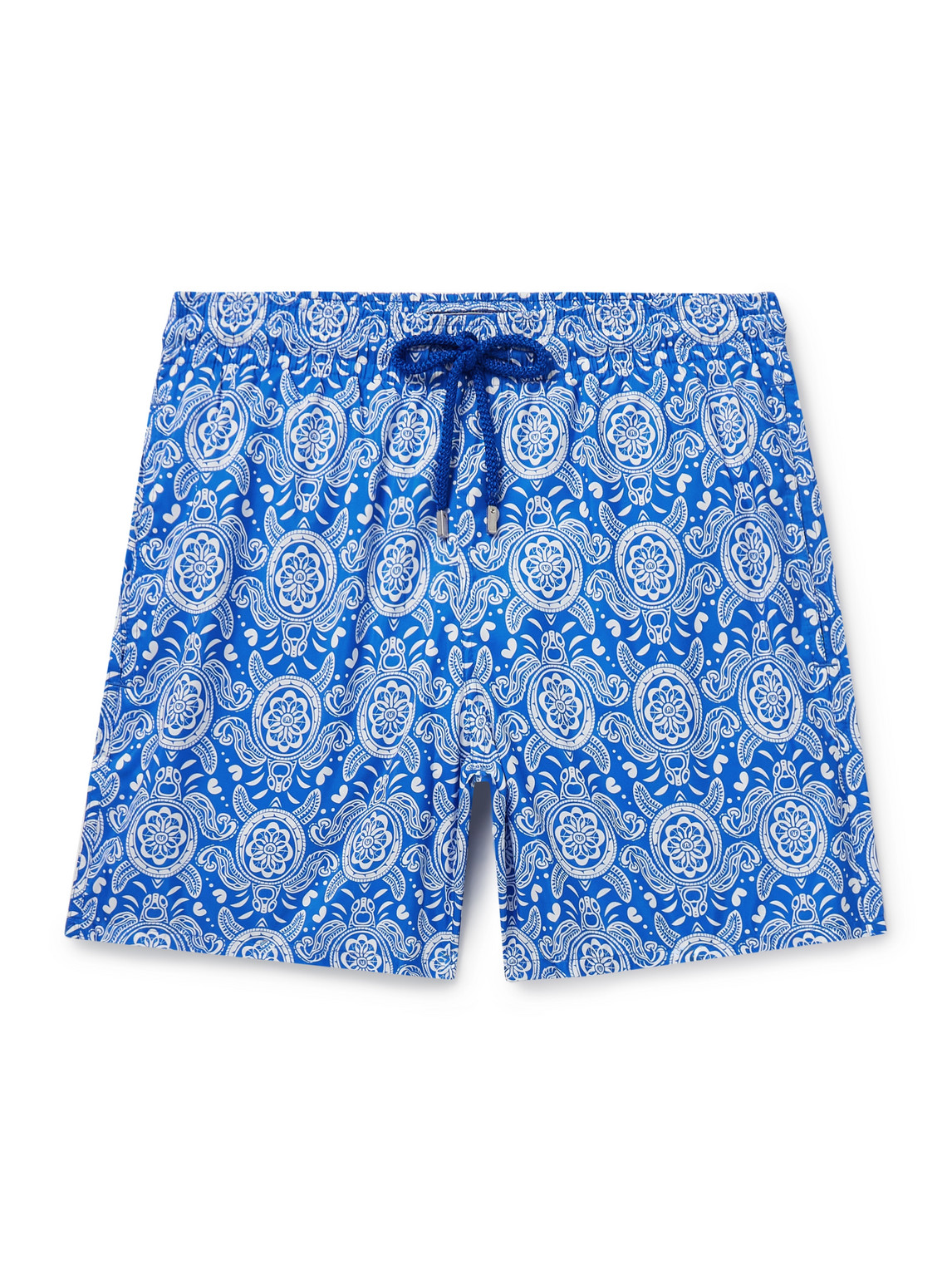 Vilebrequin Mahina Straight-leg Mid-length Recycled Swim Shorts In Blue