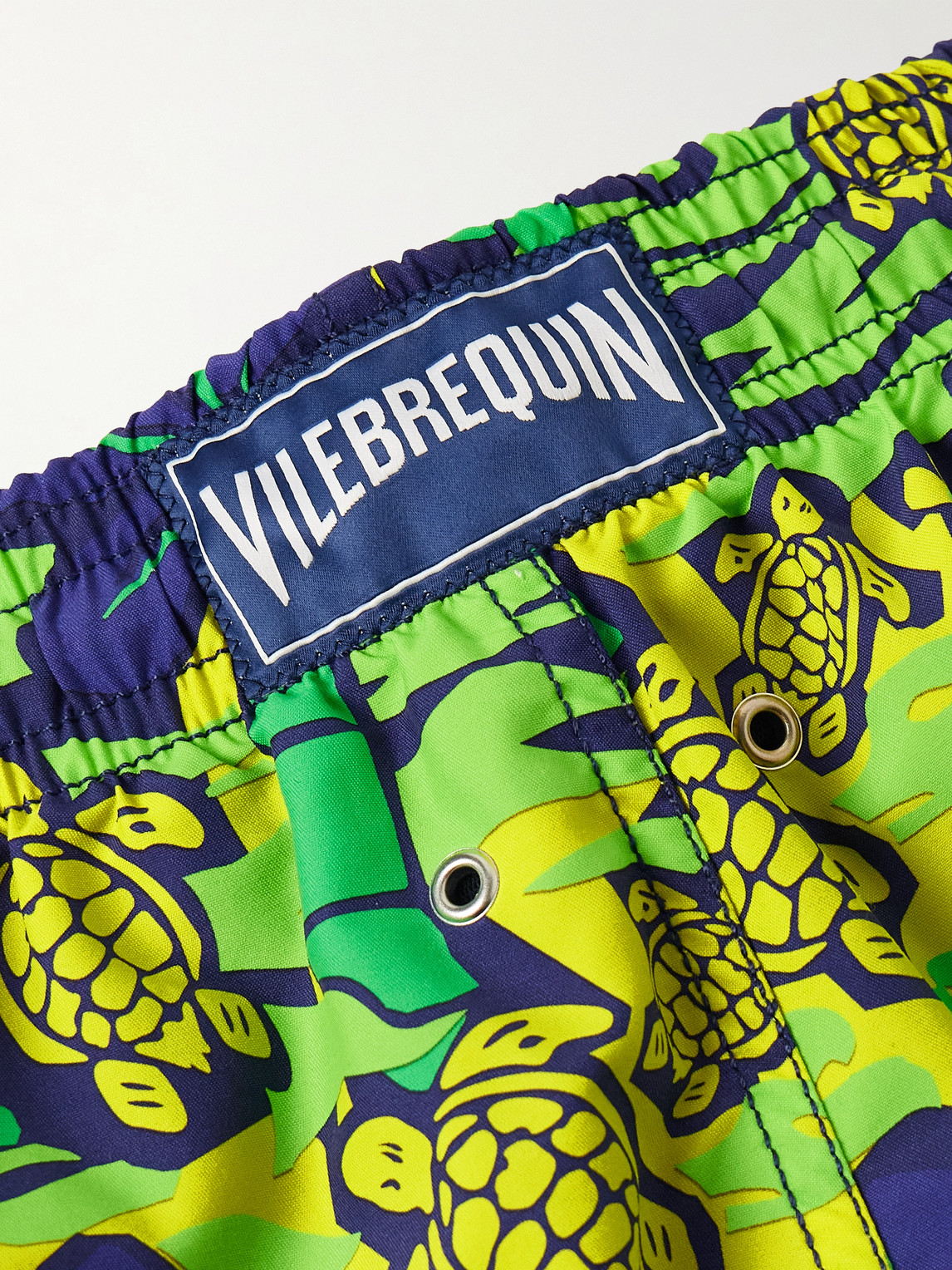 Vilebrequin Moorea Straight-leg Mid-length Printed Swim Shorts In Green